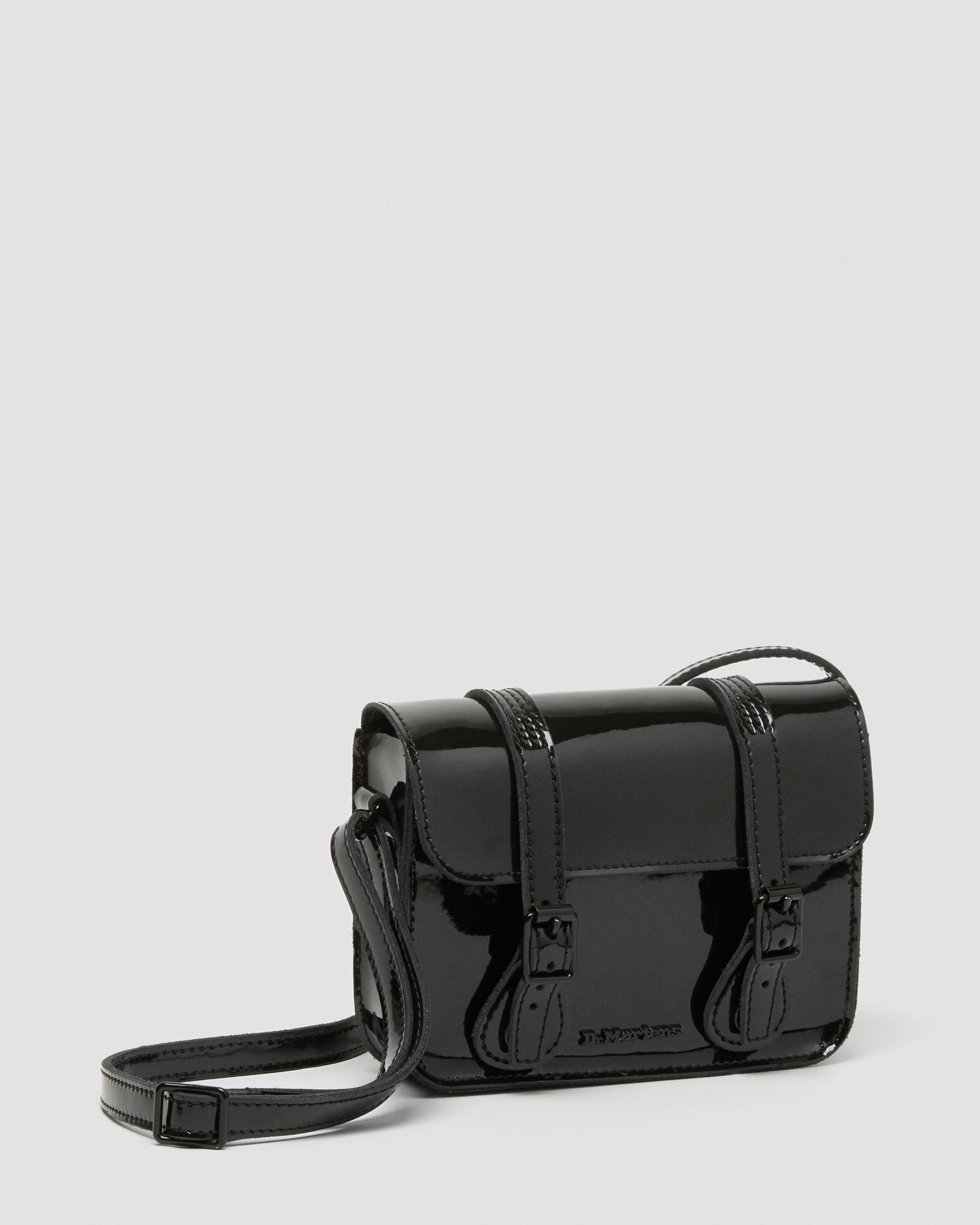 7 inch Patent Leather Crossbody Bag in Black | Dr. Martens