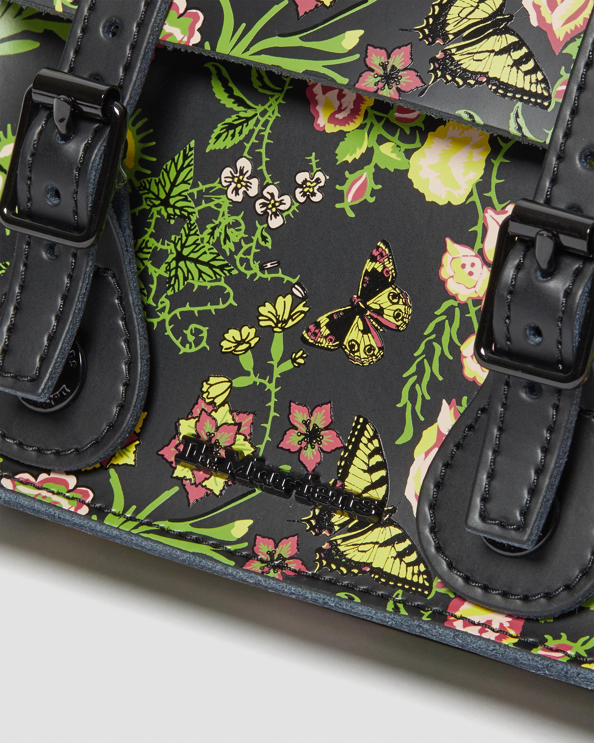 7 inch Floral Leather Crossbody Bag