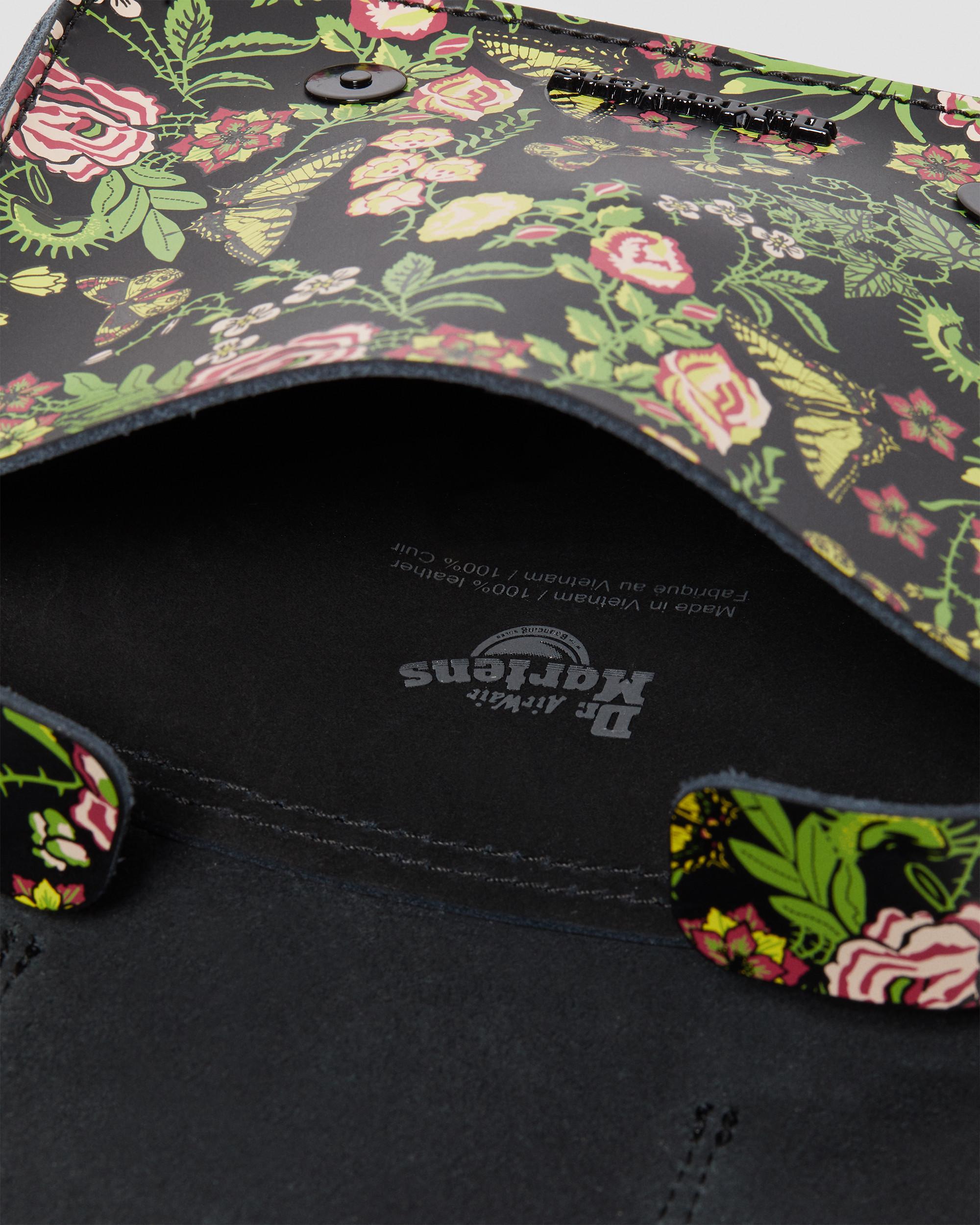 7 inch Floral Leather Crossbody Bag