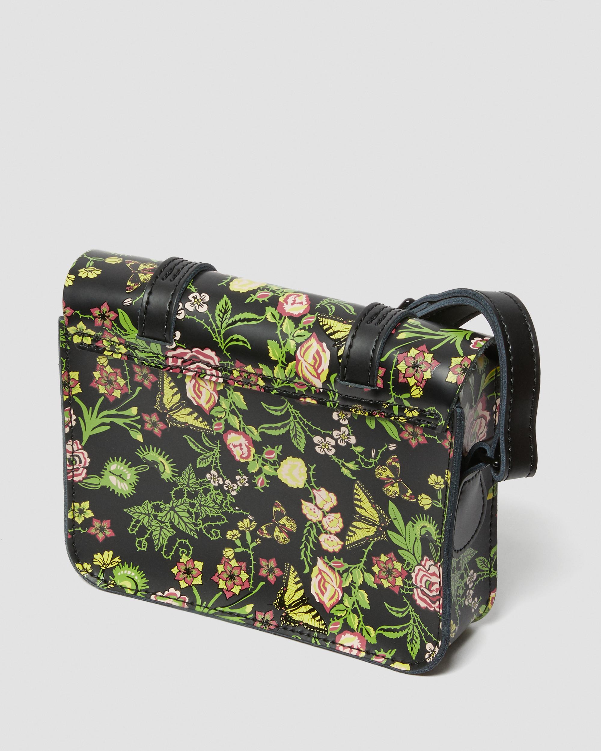 7 inch Floral Leather Crossbody Bag