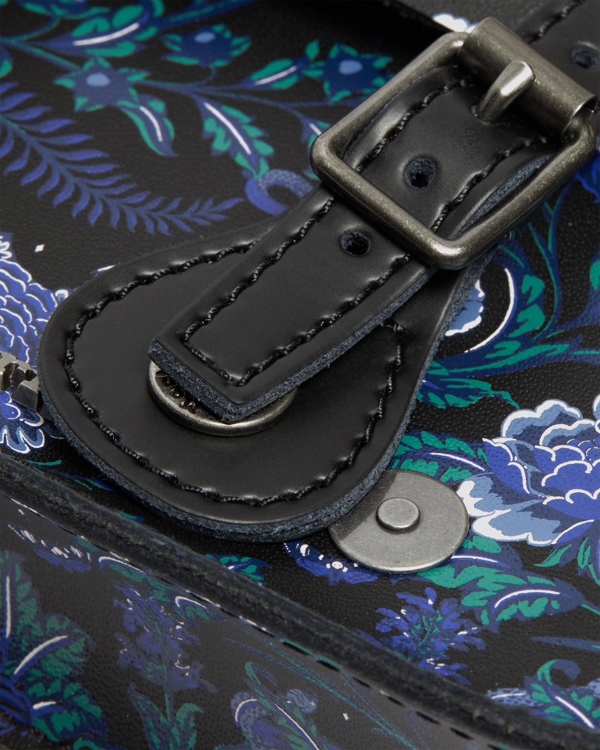 7 Inch Floral Leather Crossbody Bag in BLACK | Dr. Martens™