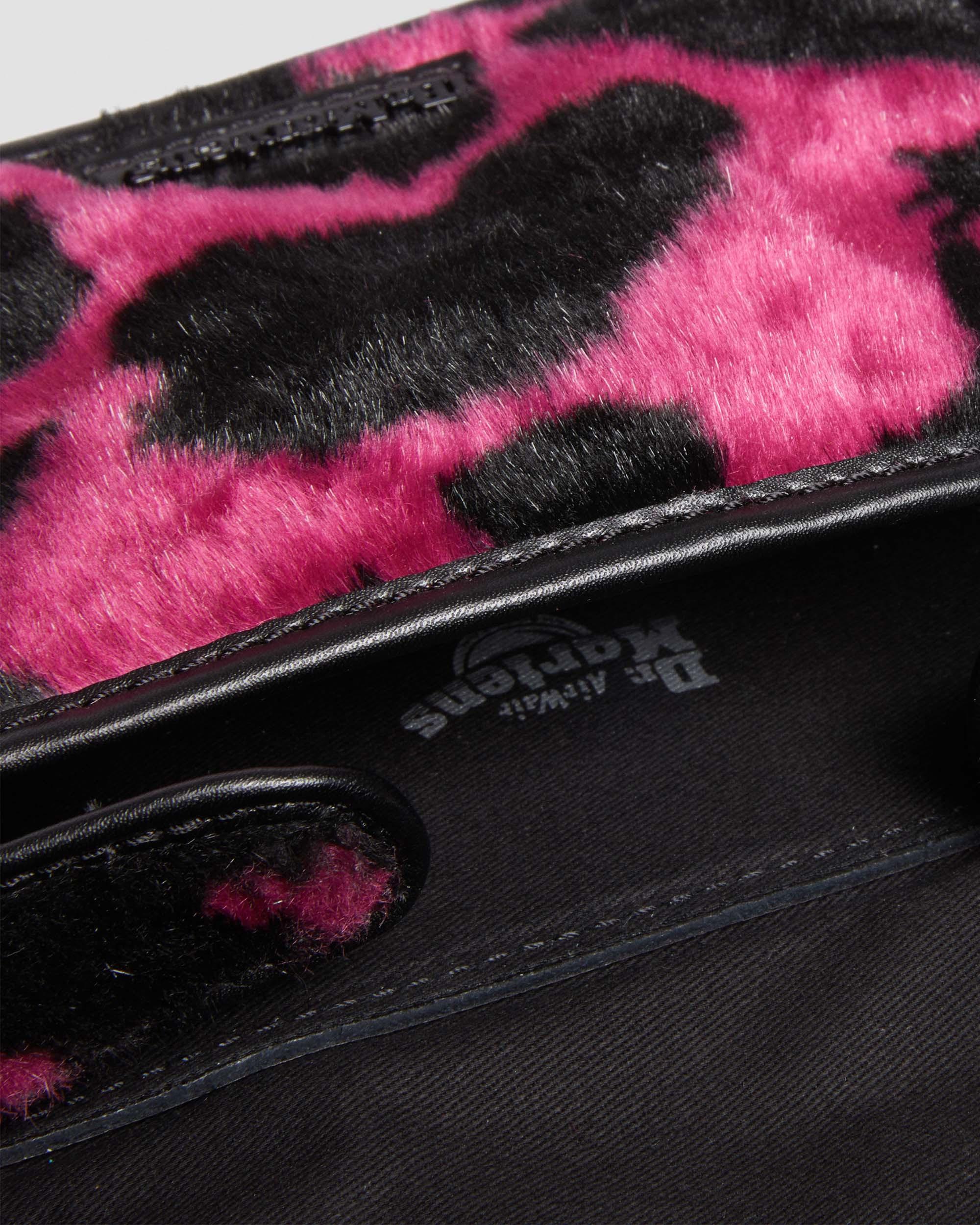 7 Inch Hair-On Cow Print Crossbody Bag in THRIFT PINK+BLACK