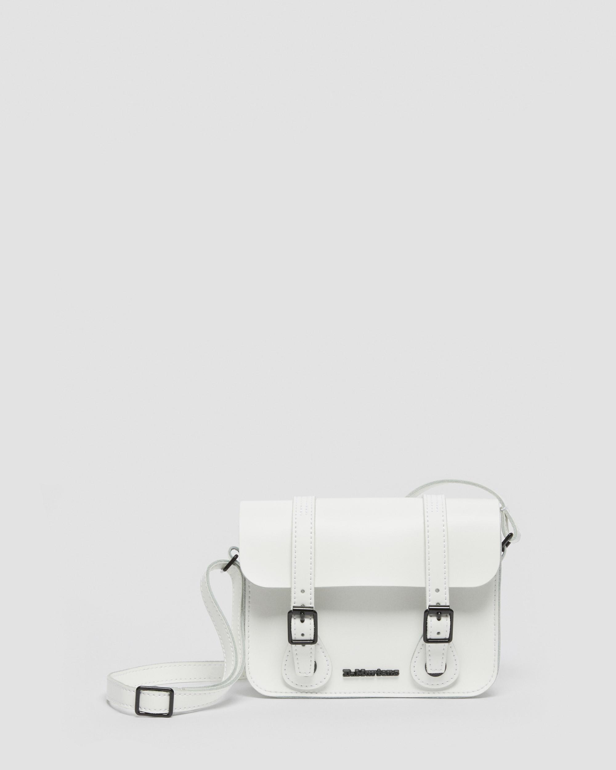 Dr. Martens, 7 inch Leather Crossbody Camera Bag in White