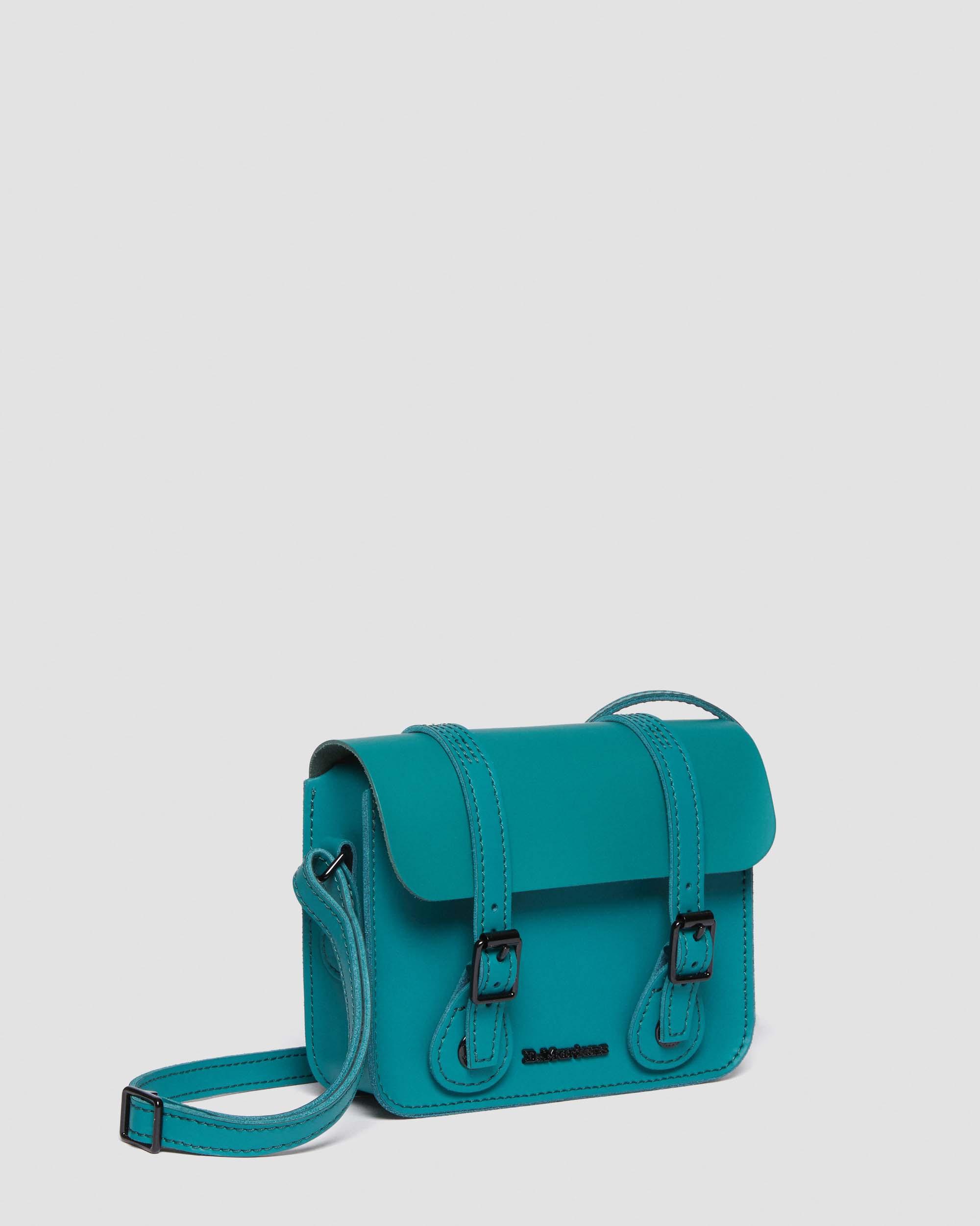 7 inch Patent Leather Crossbody Bag in Turquoise