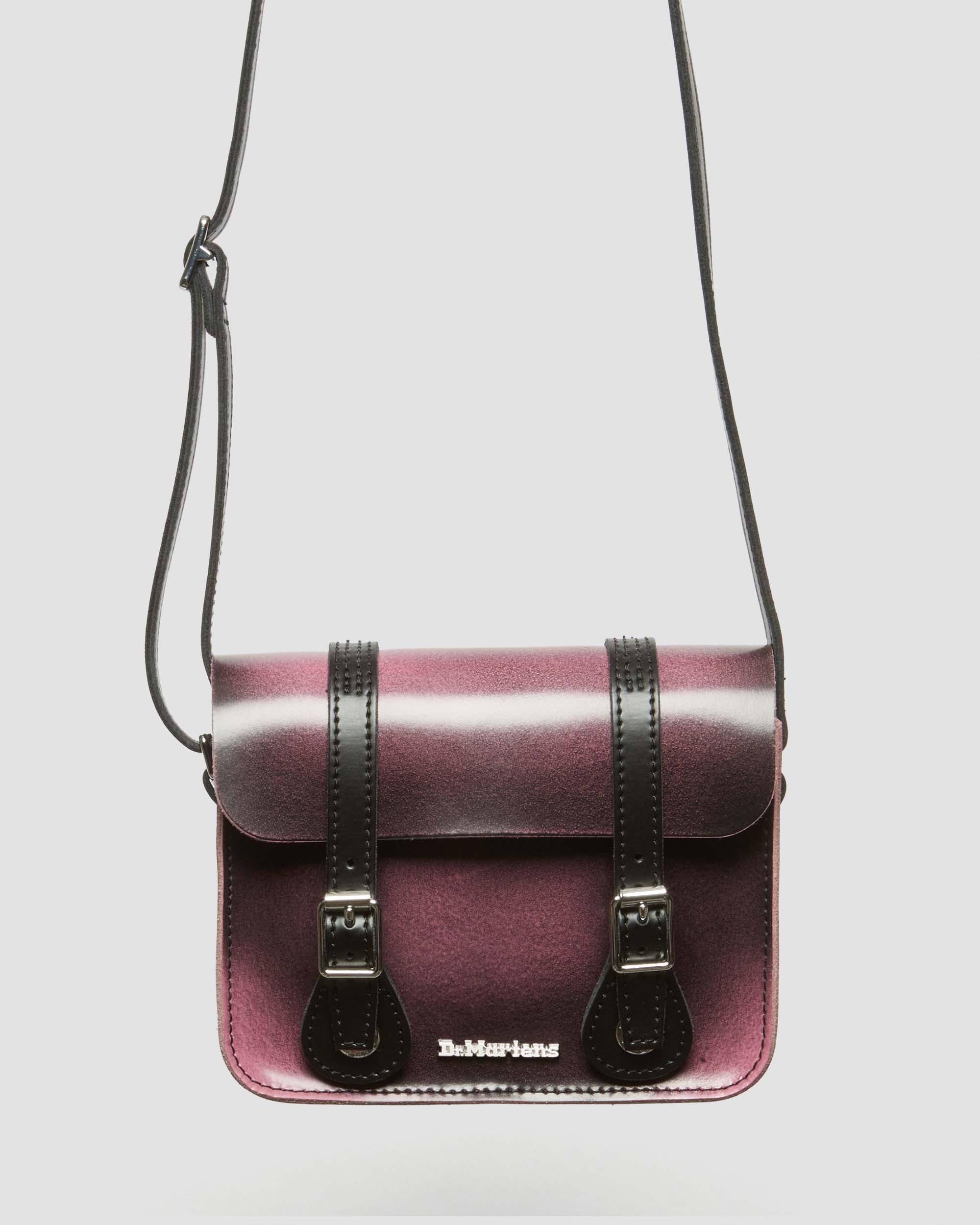 Skuldertaske i distressed læder - 18 cm