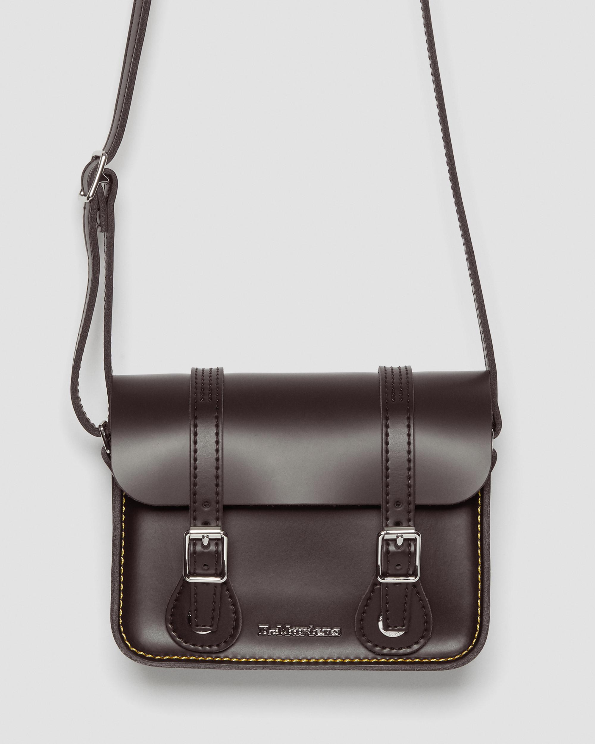 7 Inch Leather Crossbody Bag in BURGUNDY | Dr. Martens™
