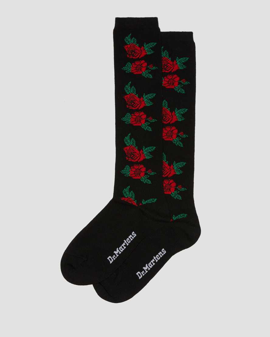 Vonda Cotton Blend Floral Tall Socks | Dr Martens