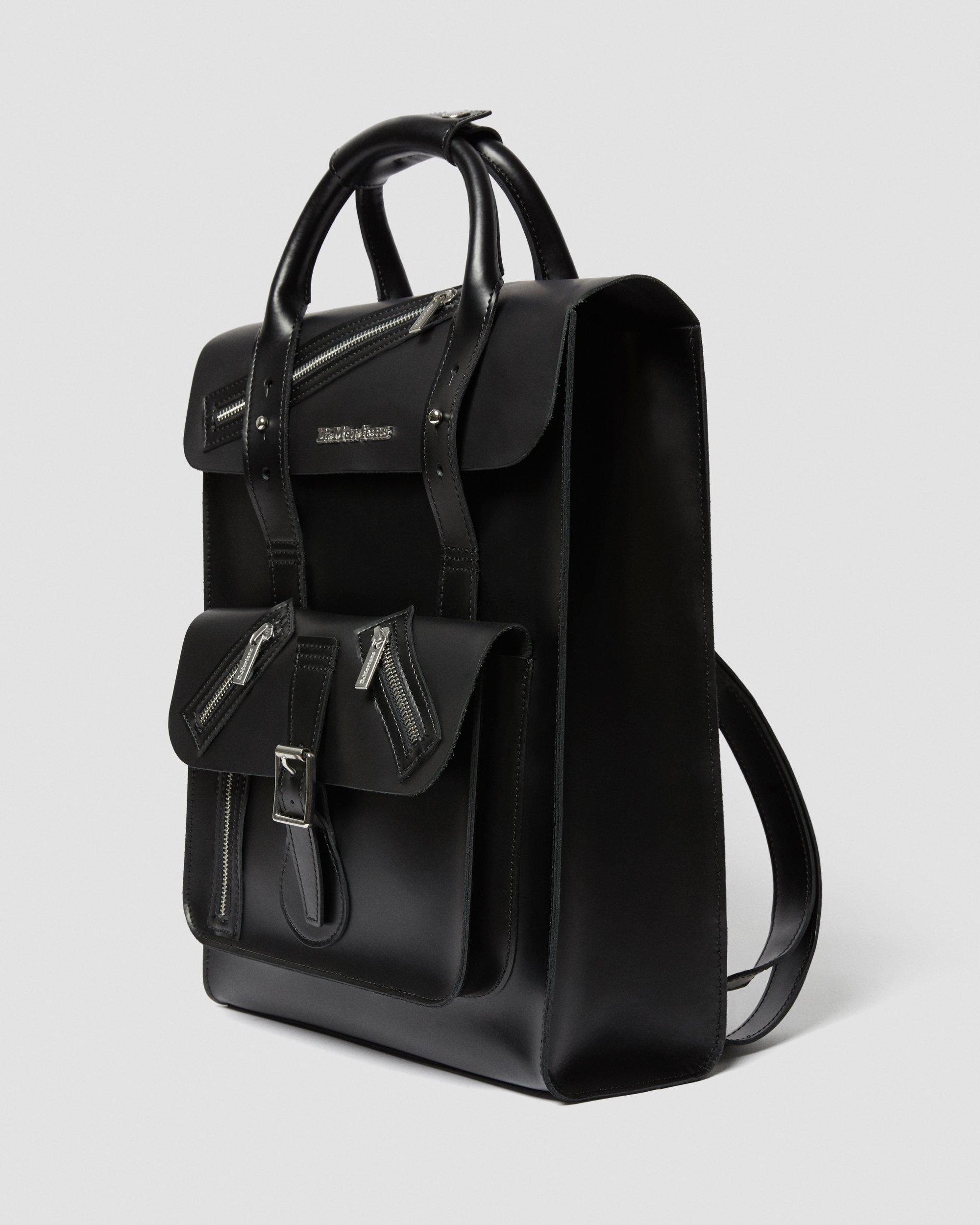KIEV SMOOTH LEATHER BACKPACK in BLACK+BLACK | Dr. Martens™