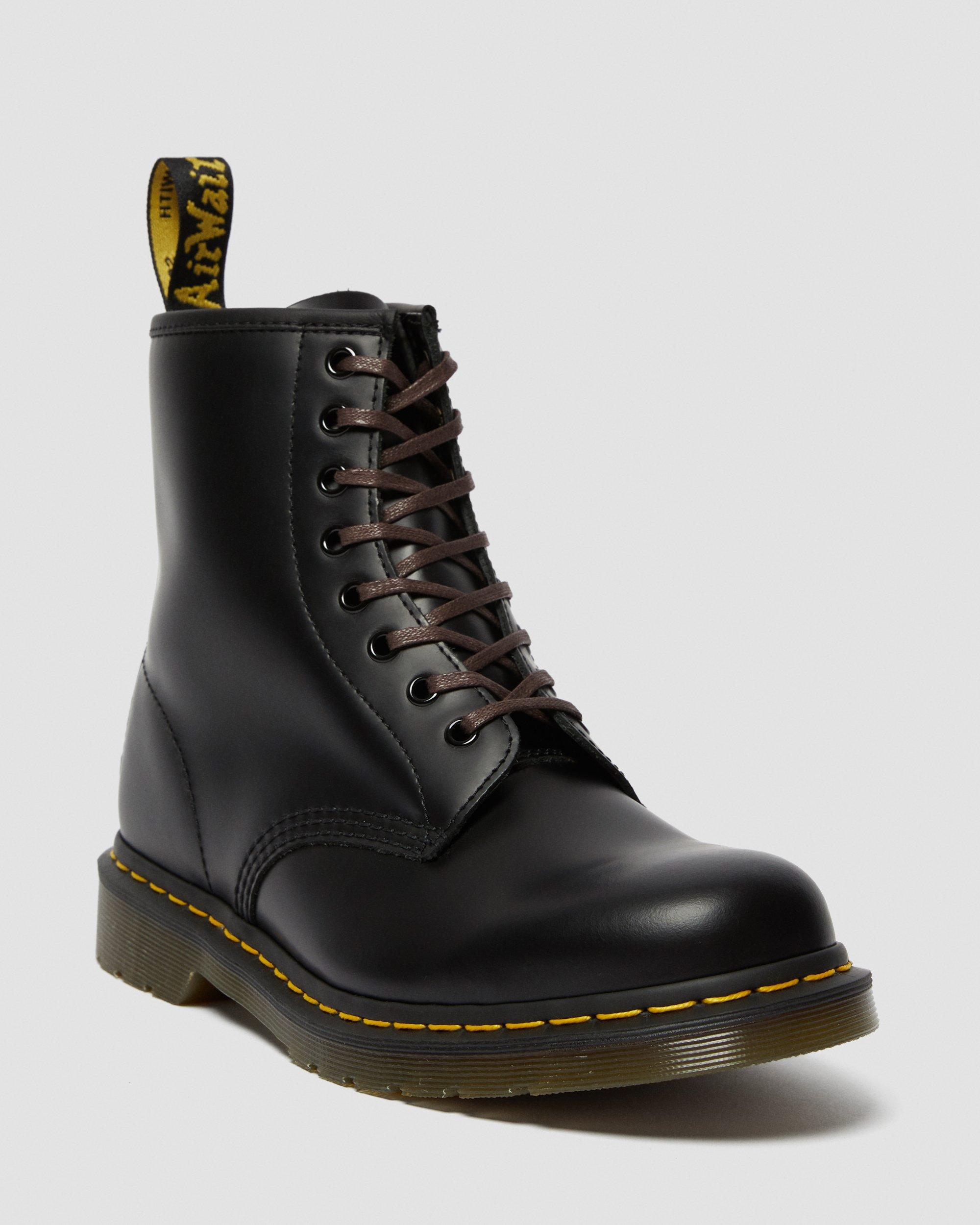 55 Inch Waxed Flat Shoe Laces (8-10 Eye) in Brown | Dr. Martens