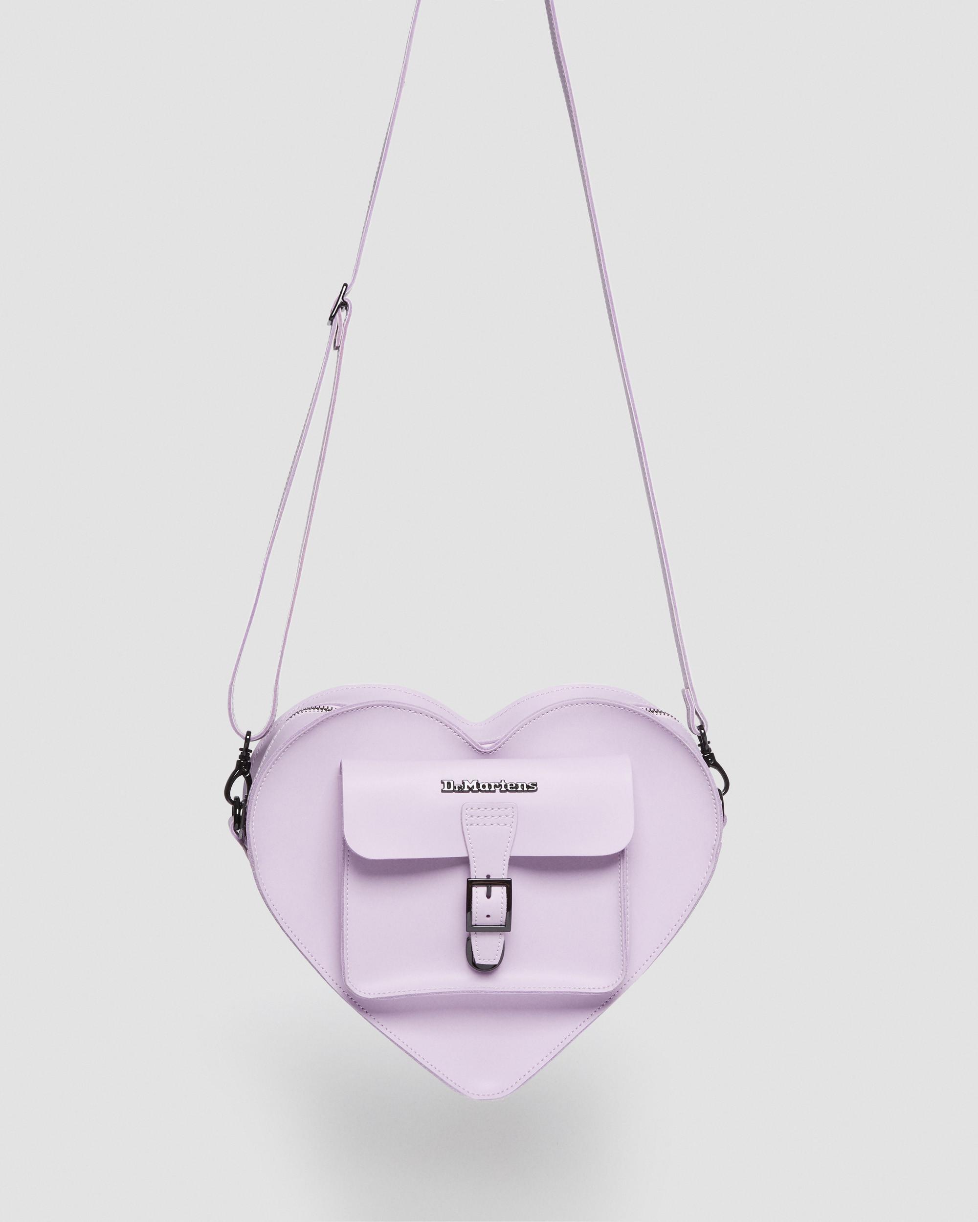 Leather Heart Shaped Bag, Lilac | Dr. Martens