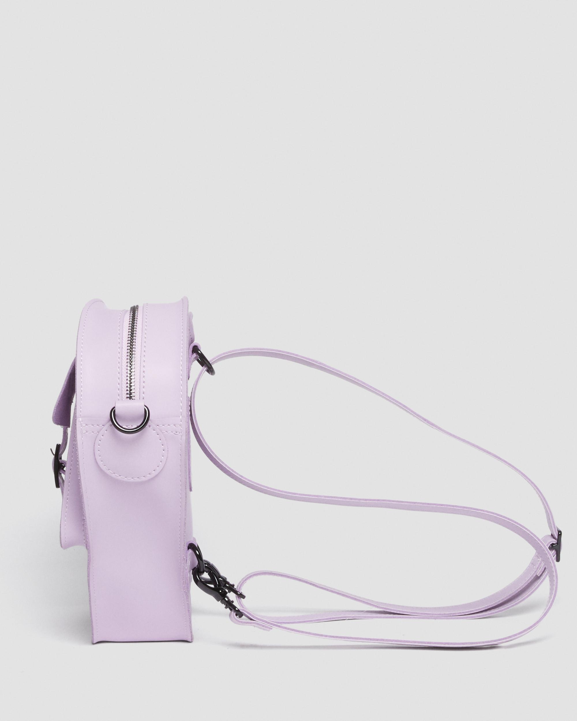 Heart Shaped Leather Backpack in Lilac