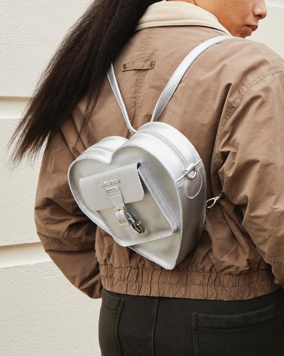 Heart Shaped Milled Metallic Backpack in | Dr. Martens Heart Shaped Milled Metallic Backpack in | Dr. Martens