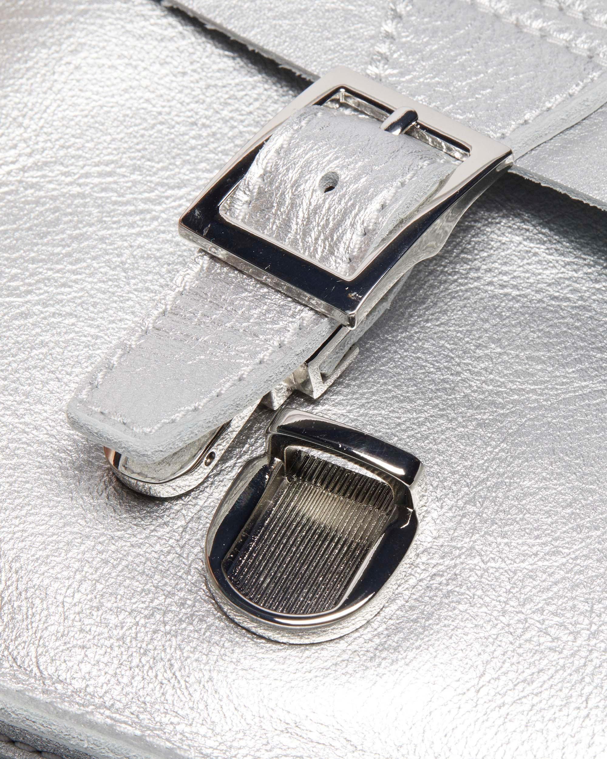 Heart Shaped Milled Metallic Backpack in | Dr. Martens