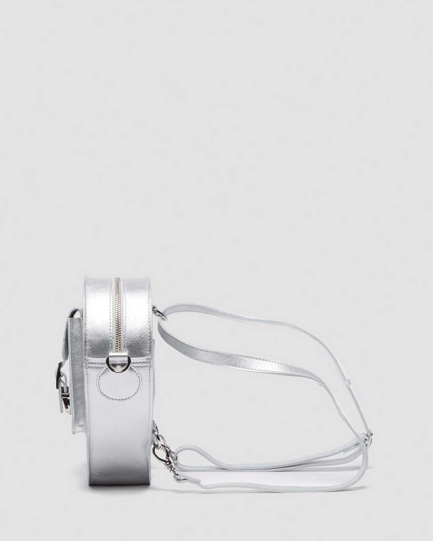 Dr. Martens' Heart Shaped Milled Metallic Backpack In Metallic