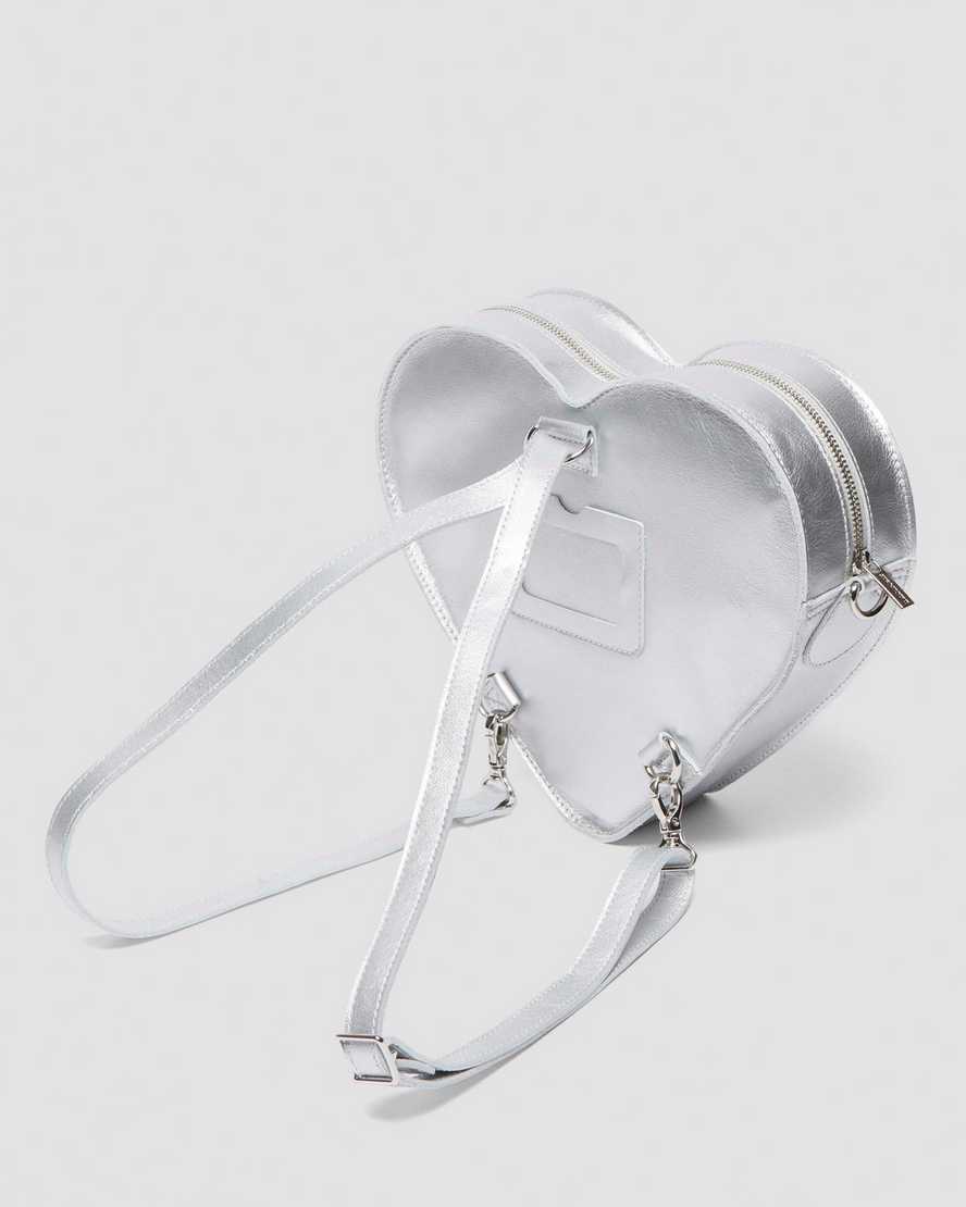 Dr. Martens' Heart Shaped Milled Metallic Backpack In Metallic