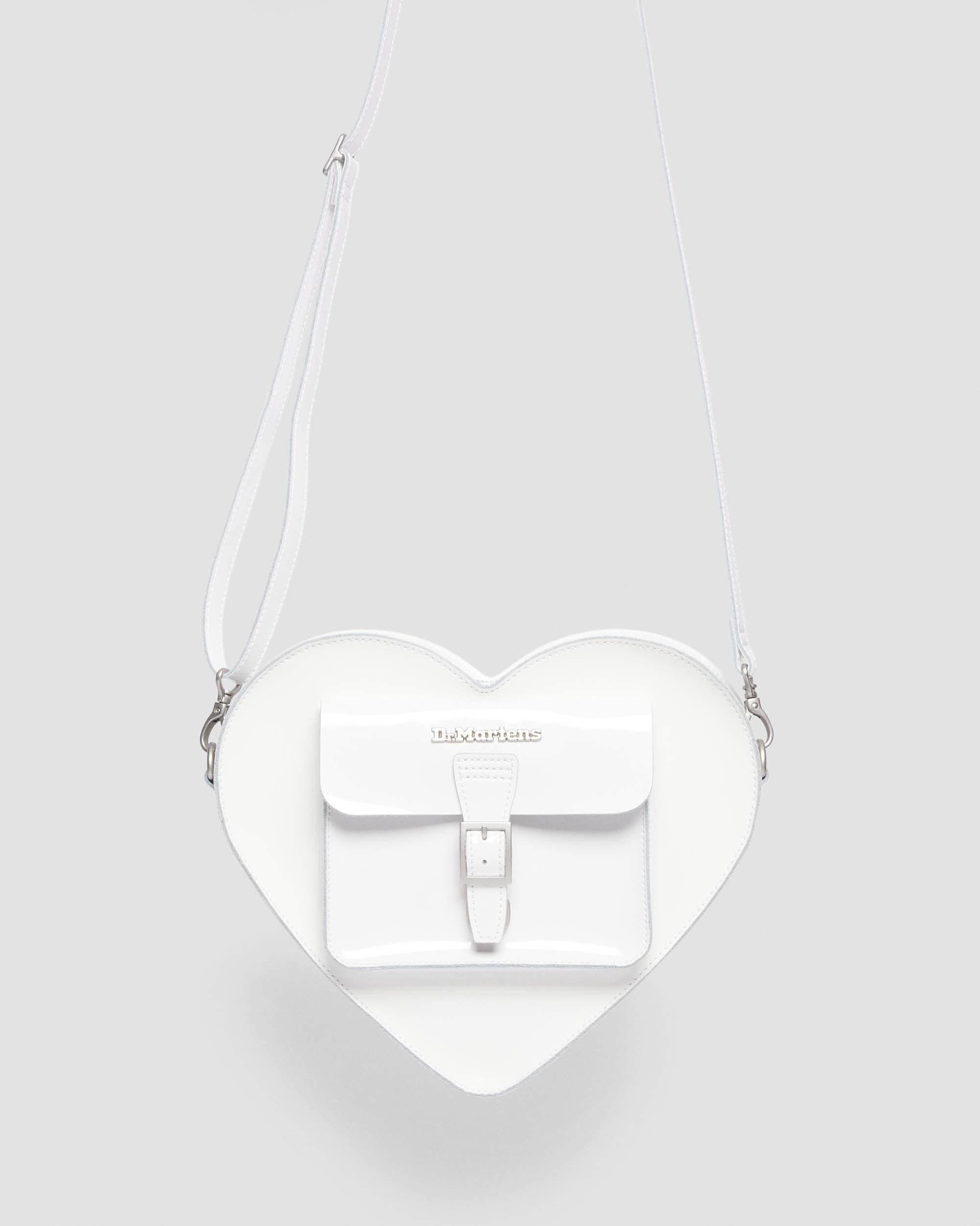 Heart Shaped Leather Backpack in White