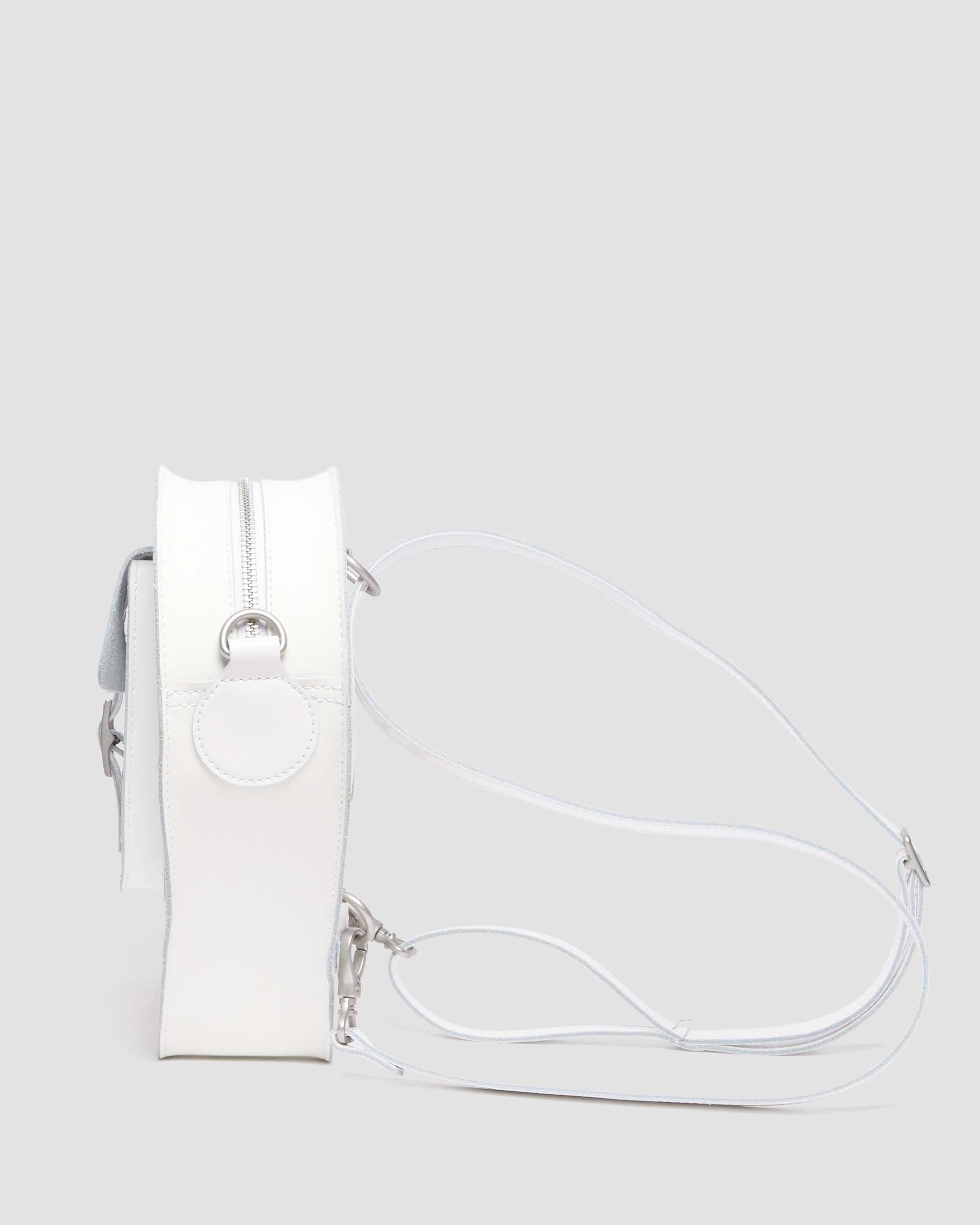 Kiev Leather Hardware Heart Shaped Bag in White | Dr. Martens™