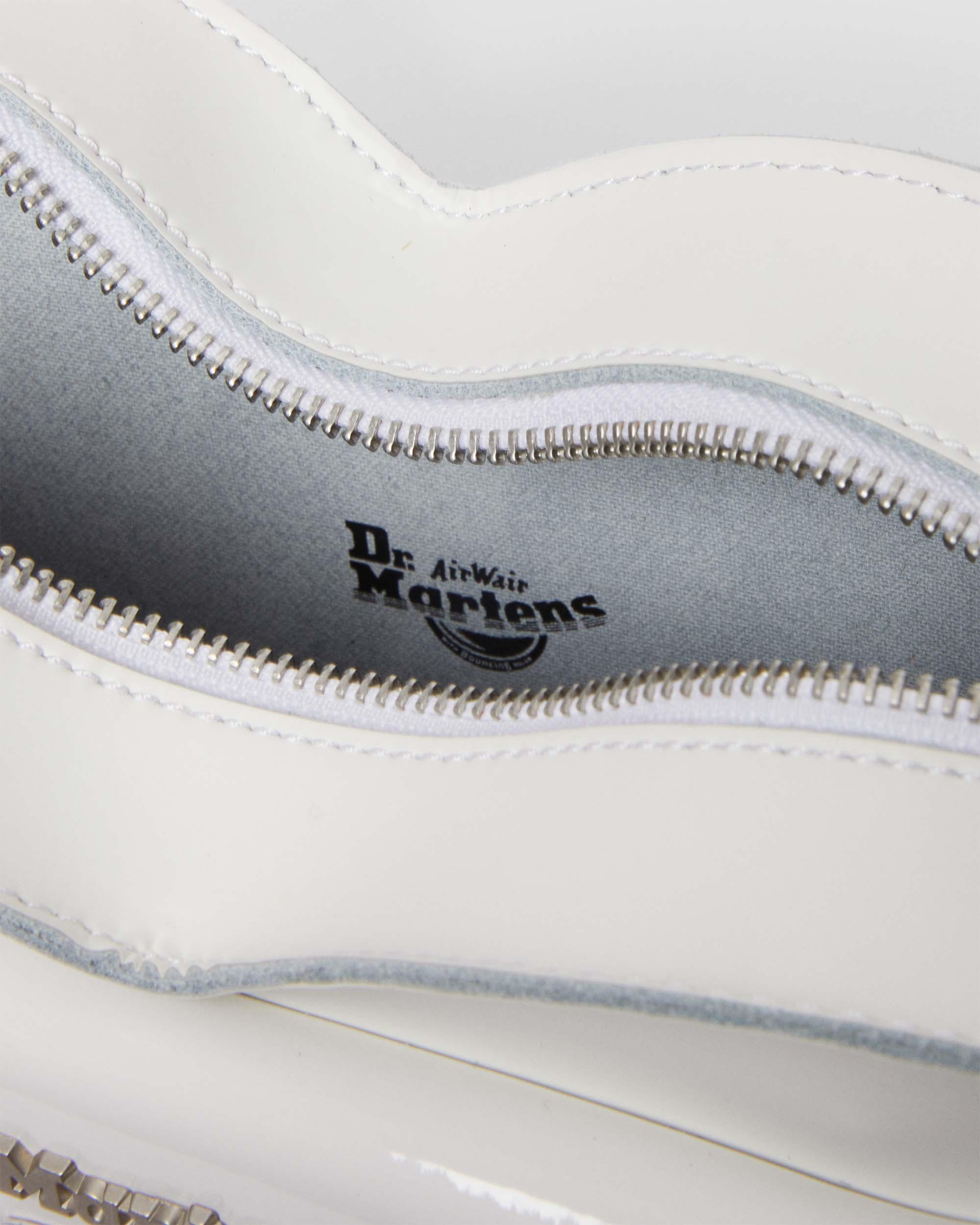 Kiev Leather Hardware Heart Shaped Bag in White | Dr. Martens™