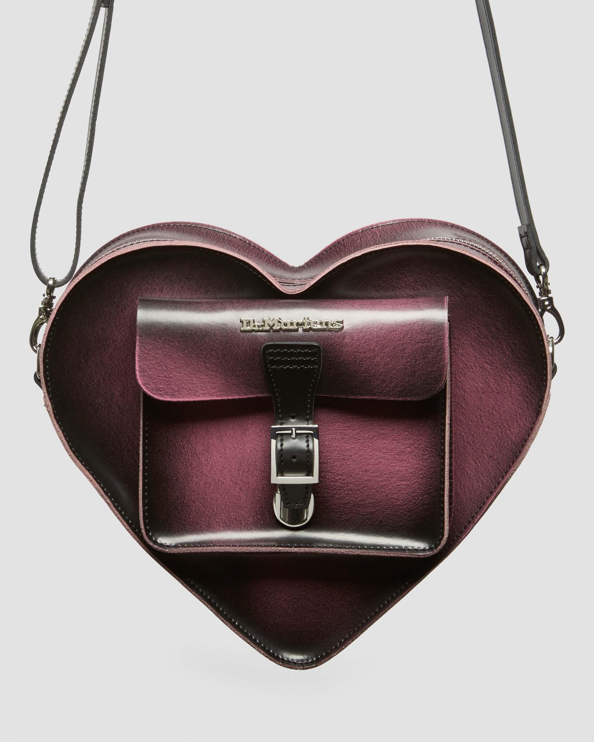 Heart Shaped Distressed Leather Backpack in Black | Dr. Martens