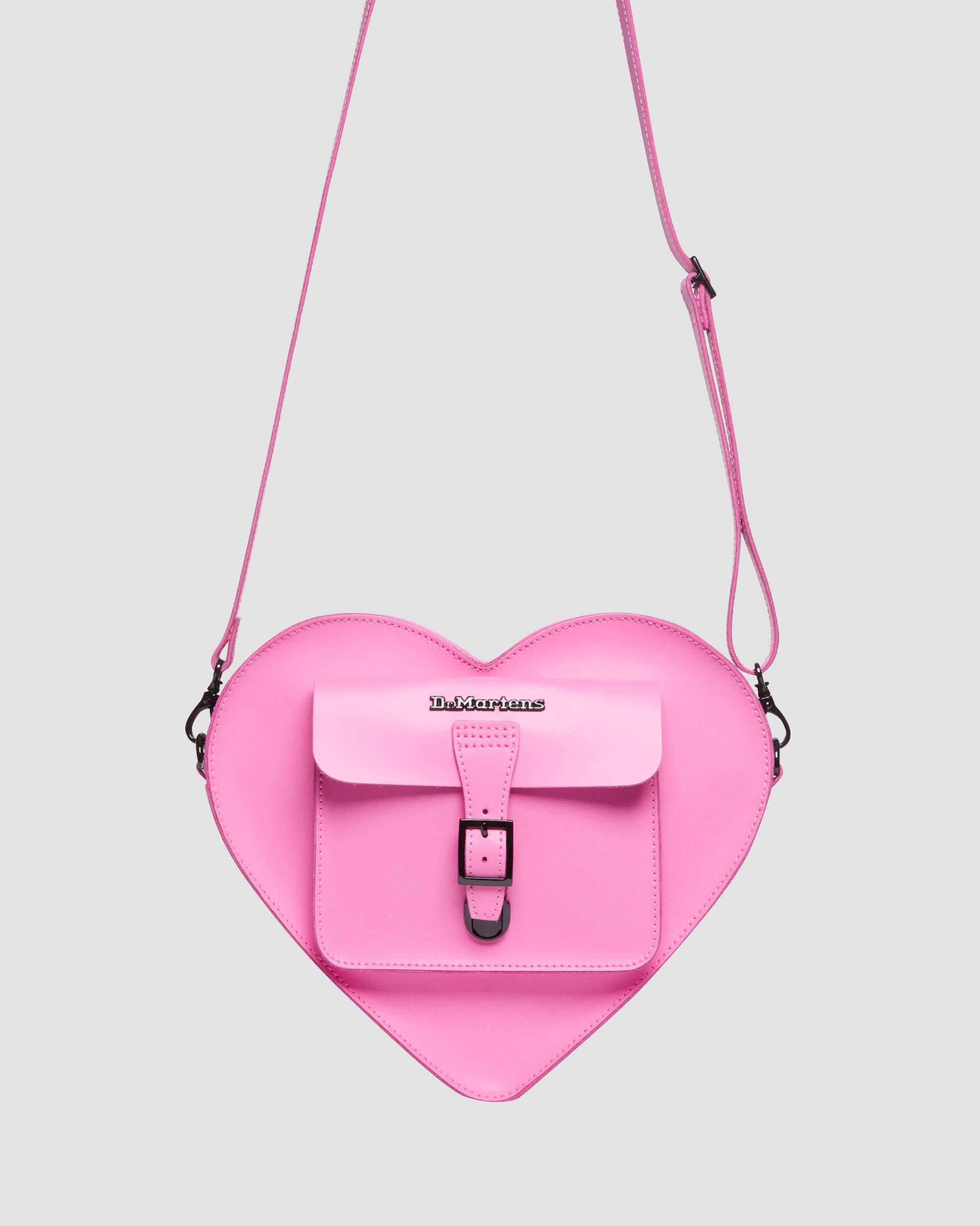 Leather Heart Shaped Bag in THRIFT PINK | Dr. Martens™