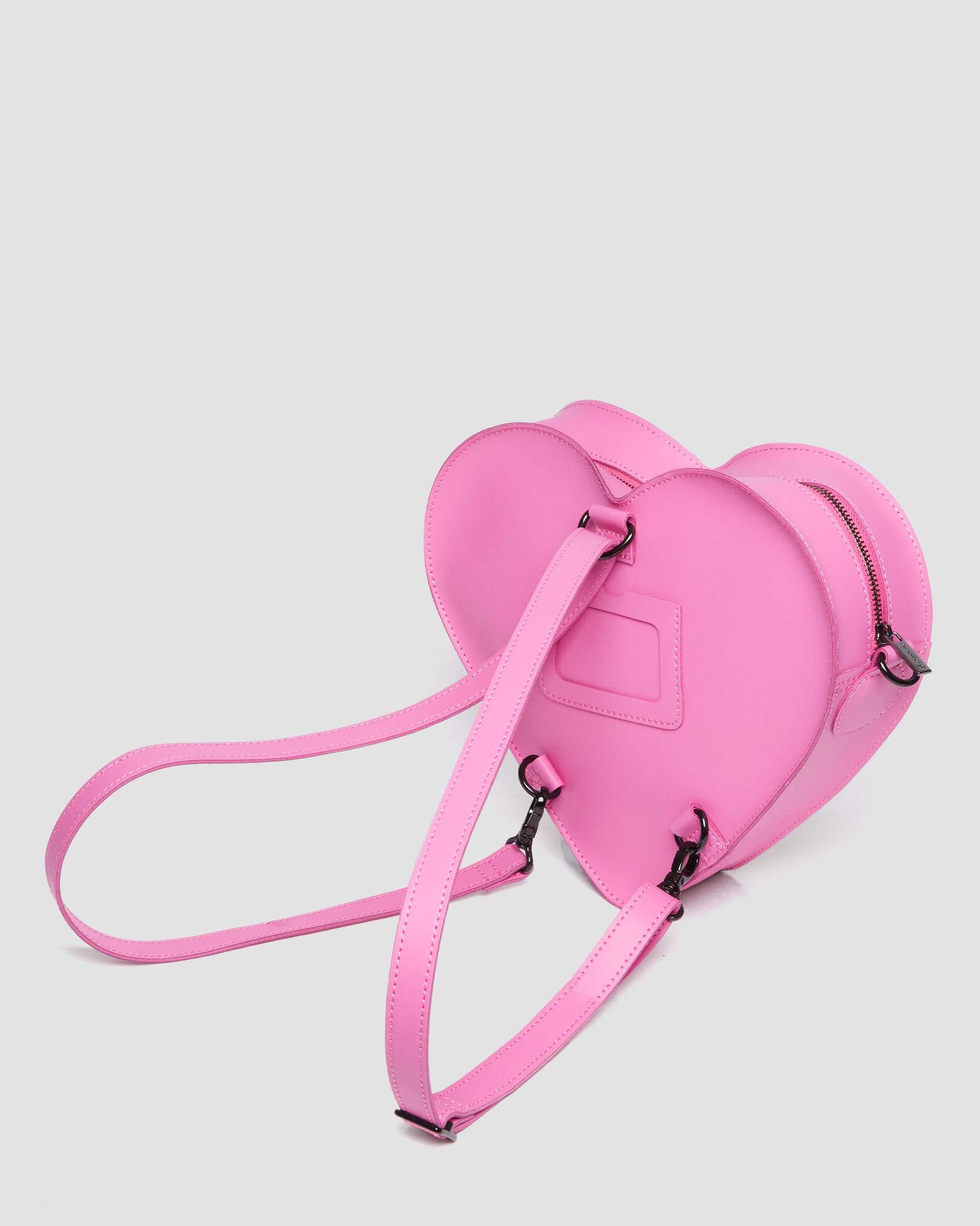 Heart Shaped Leather Backpack in Thrift Pink | Dr. Martens