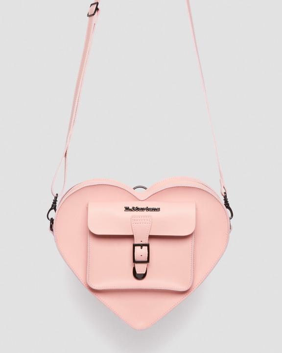 Hjerteformet taske i Smooth Kiev-læder i ferskenfarveHjerteformet lædertaske Dr. Martens