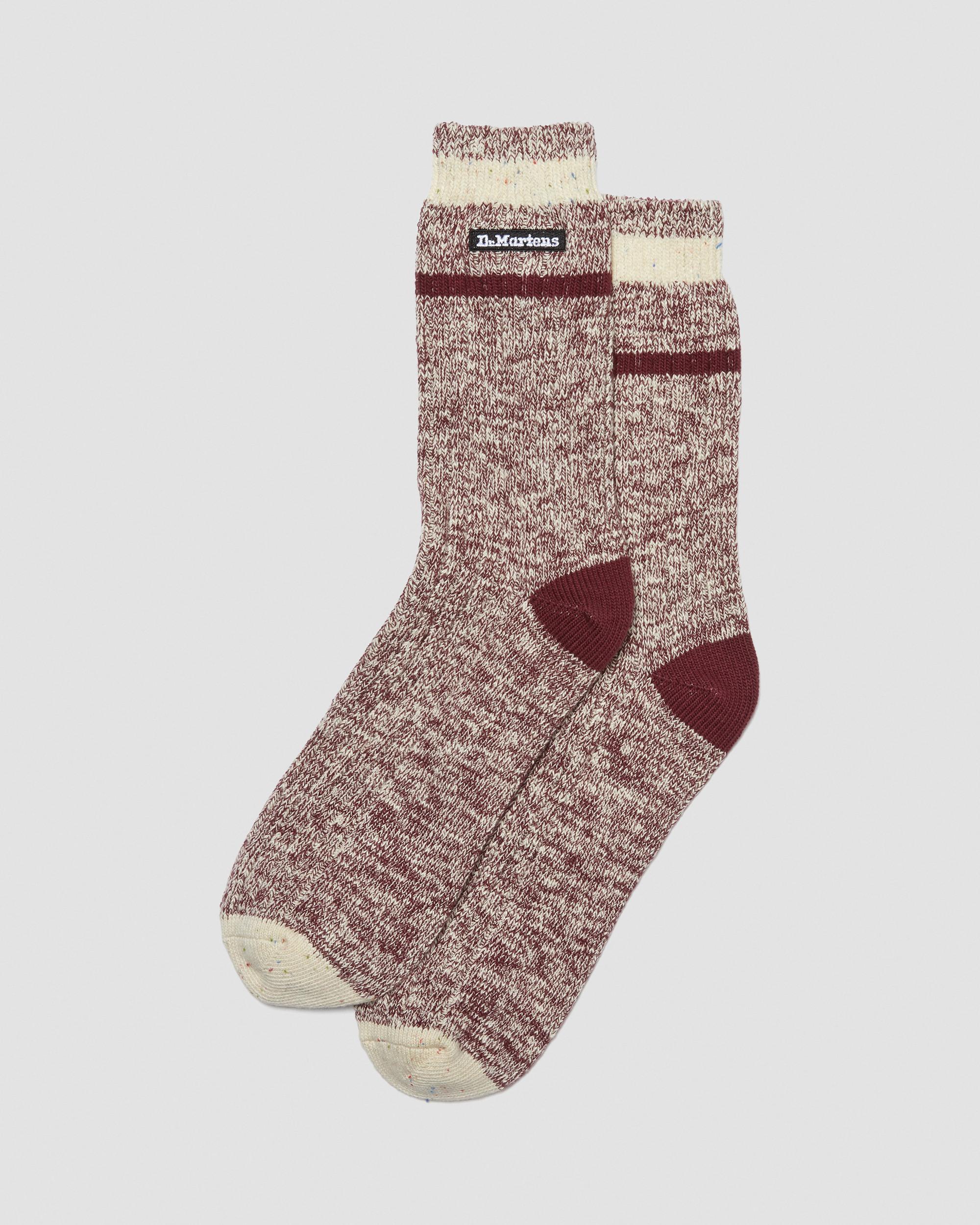 Marl Organic Socks in Oxblood