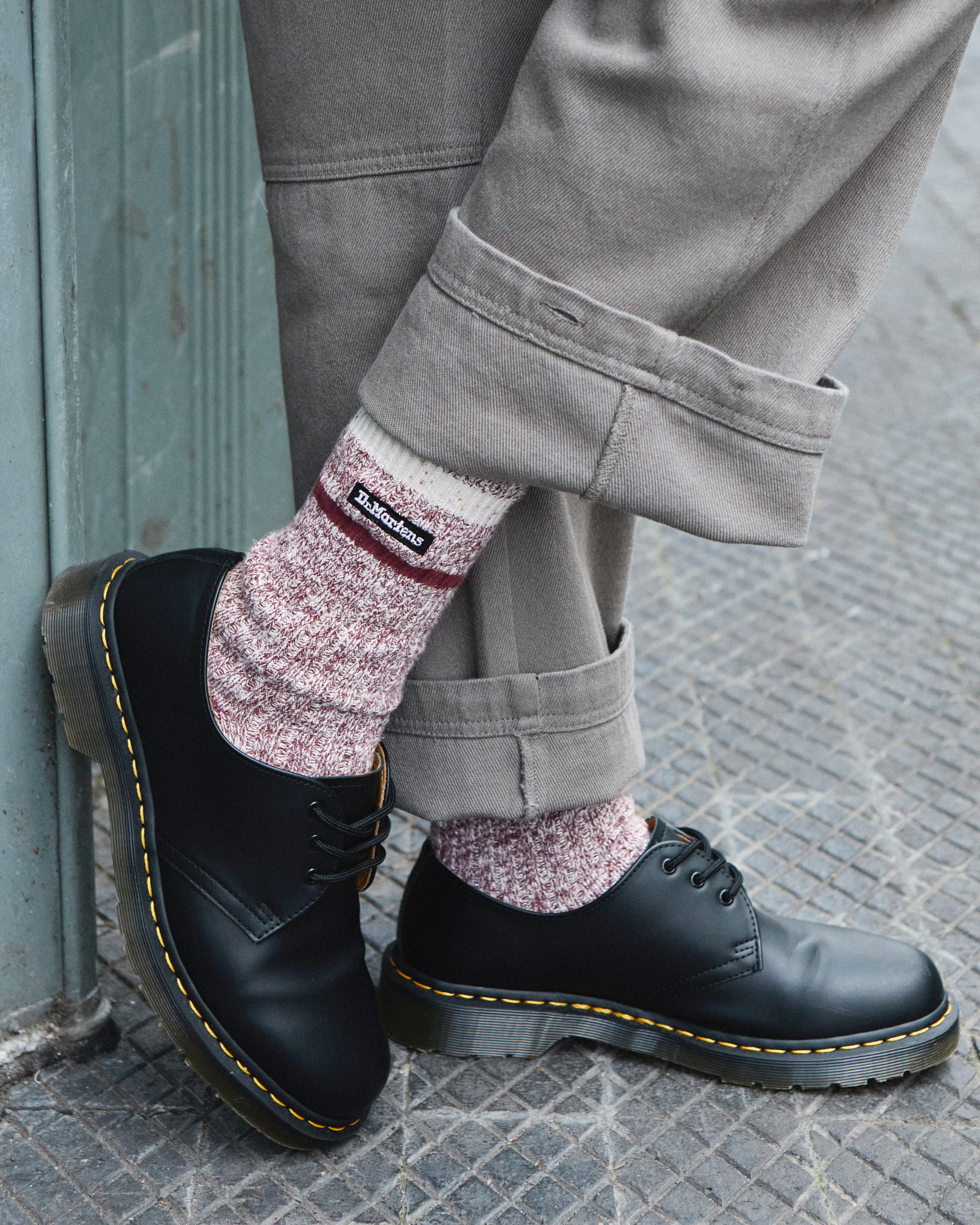 Marl Cotton Blend Socks OxbloodMarl Socken Dr. Martens