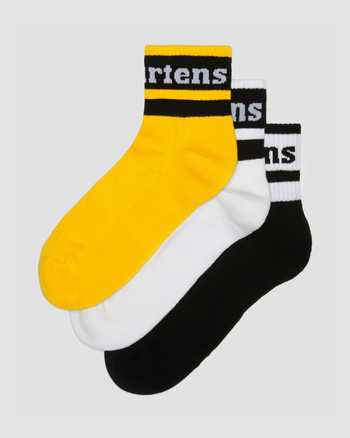 Pack de 3 pares de calcetines cortos Athletic en mezcla de algodón con logo