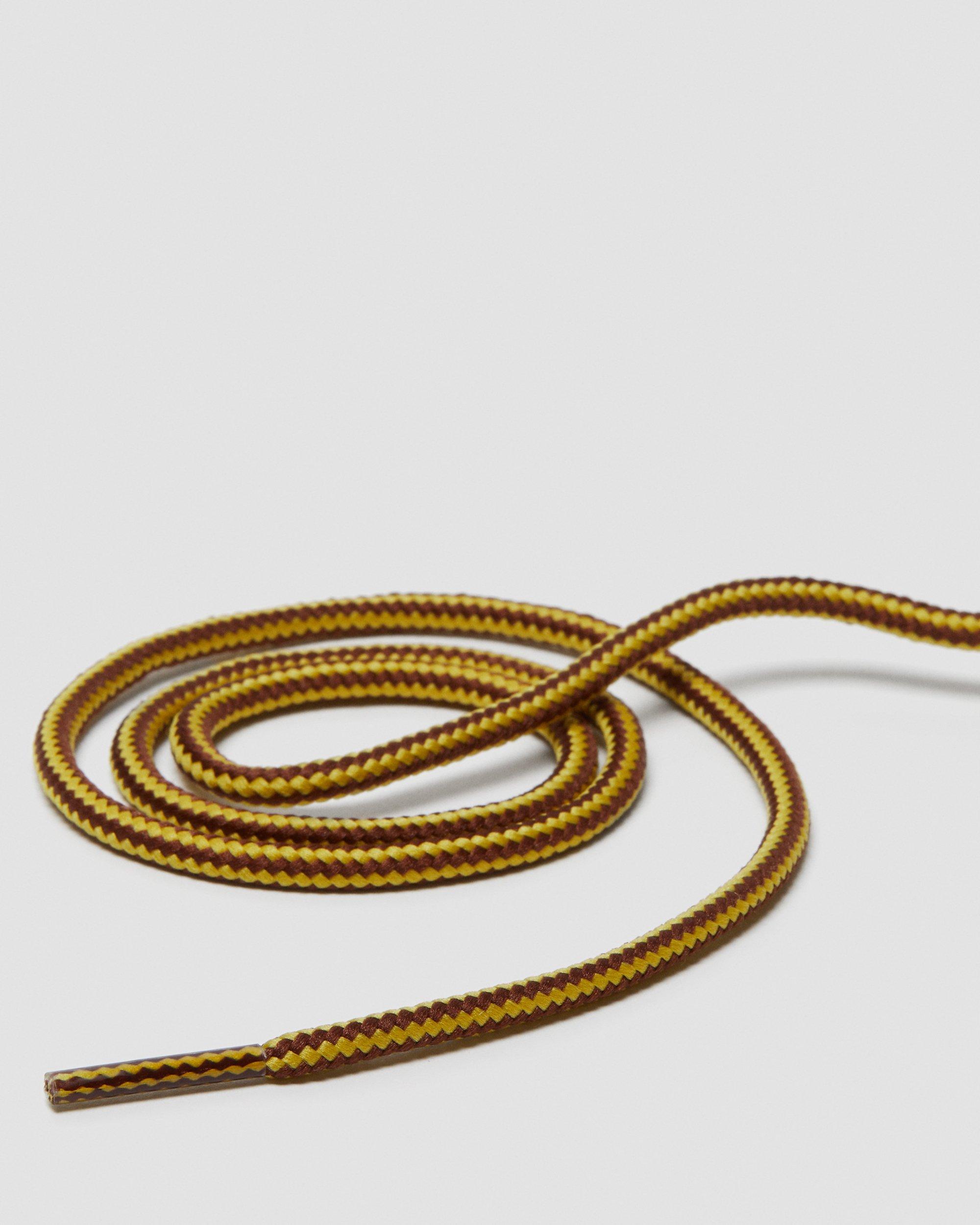 65cm Round Shoe Laces (3 Eye) in Brown+Yellow
