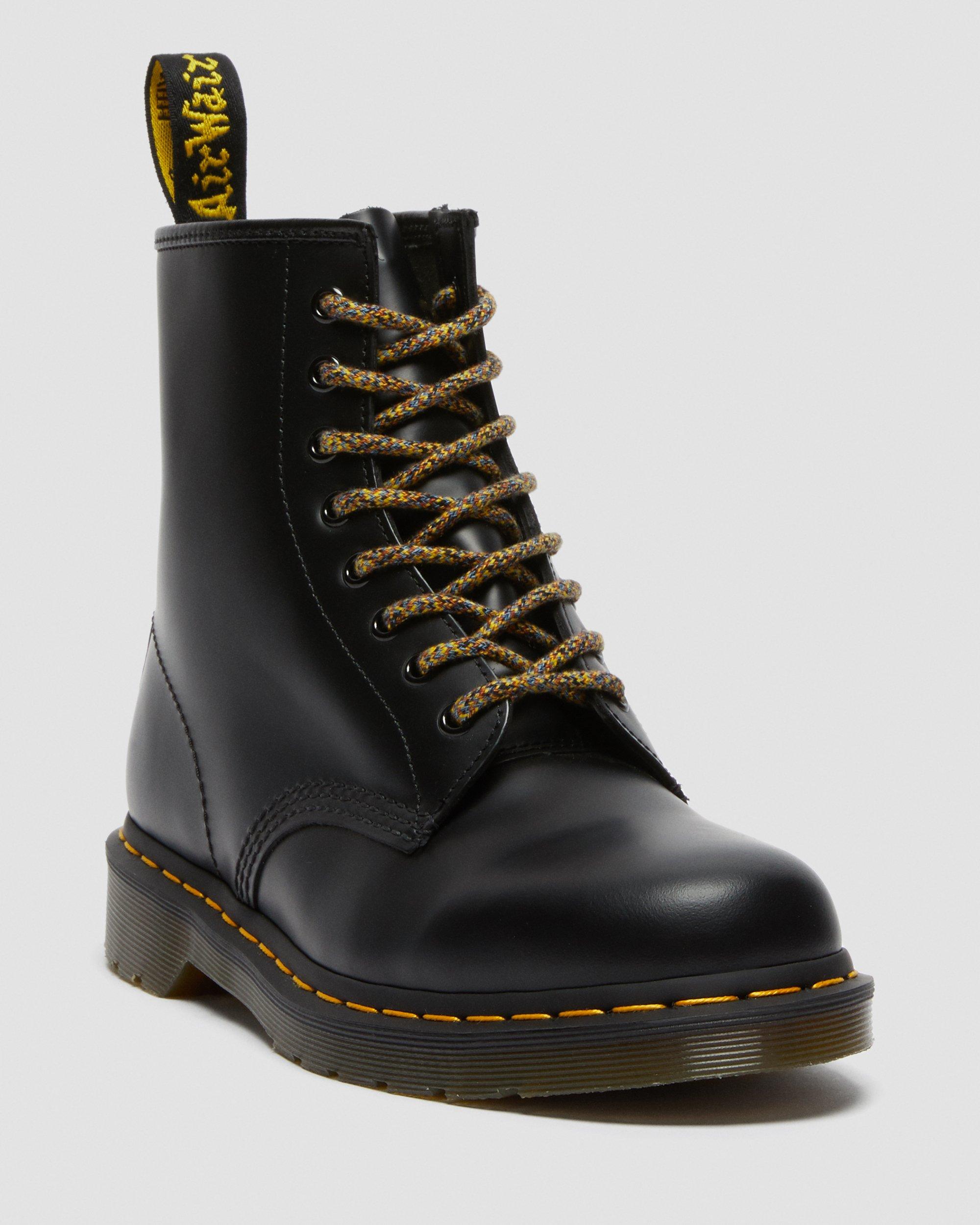 55 Inch Round Marl Shoe Laces (8-10 Eye) in Yellow | Dr. Martens