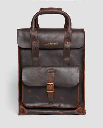 Waxed Full Grain Leather Laptop Backpack