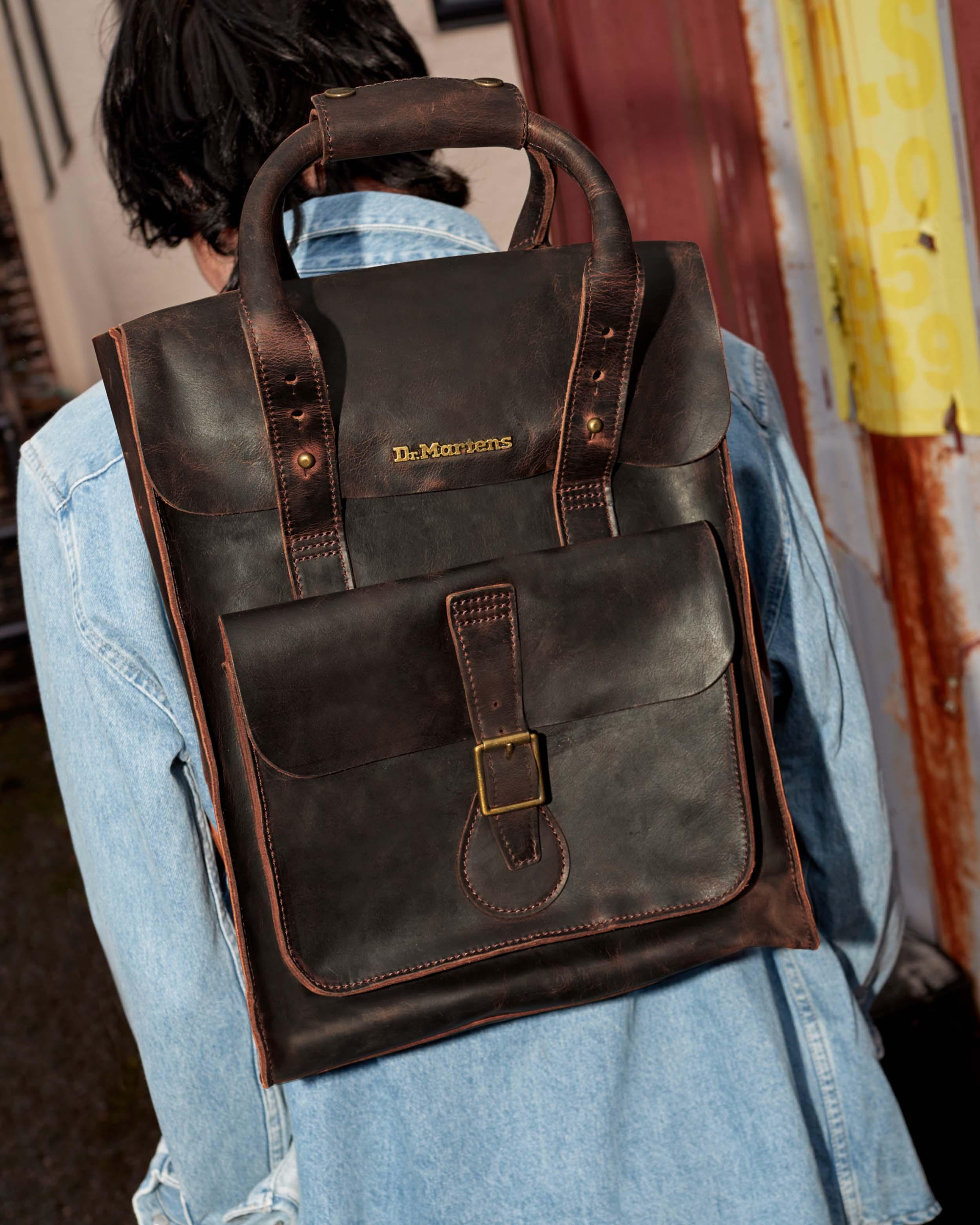 Waxed Full Grain Leather Laptop Backpack in {{color}} | Dr. Martens™