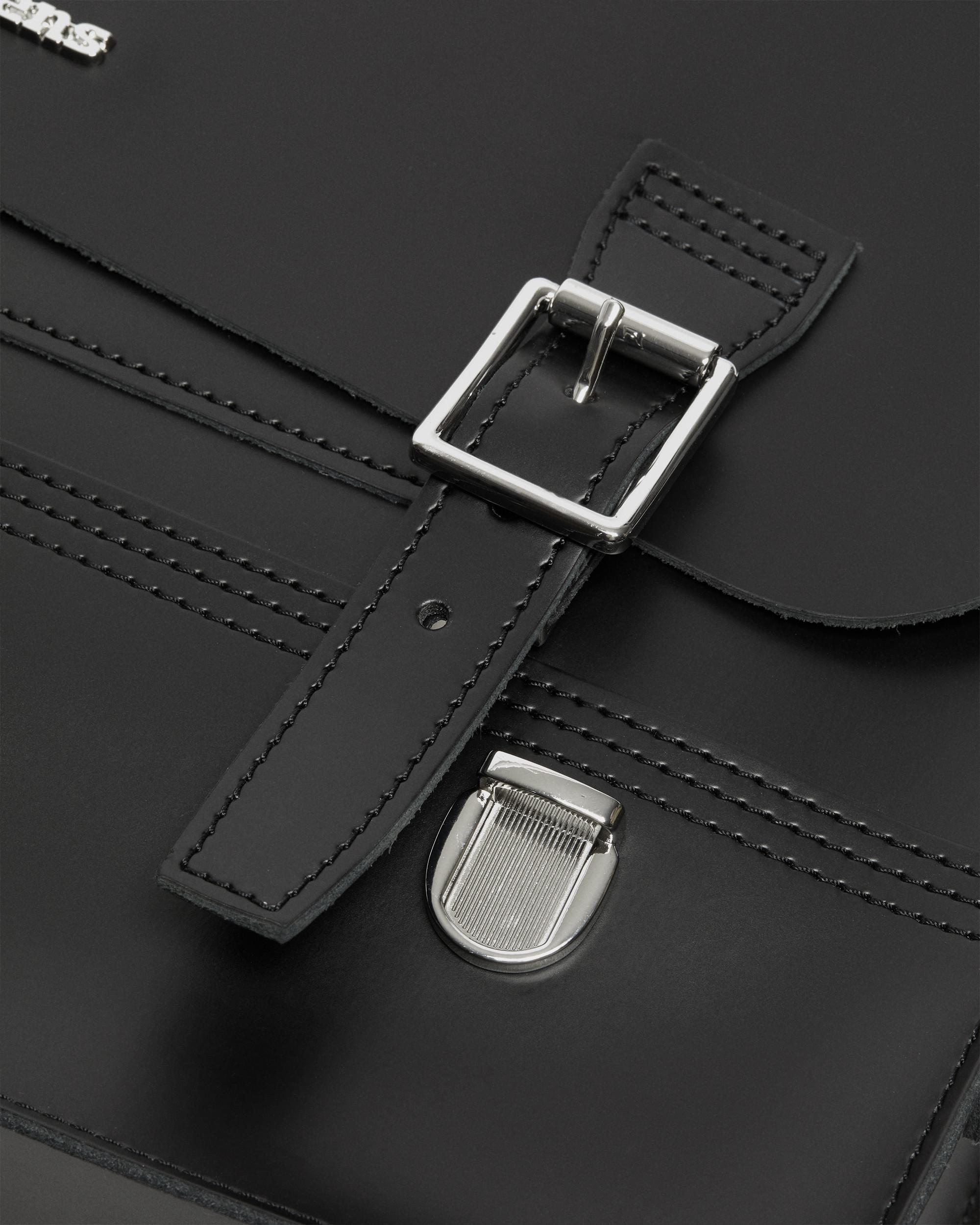 Leather Box Crossbody Messenger Bag in BLACK | Dr. Martens™