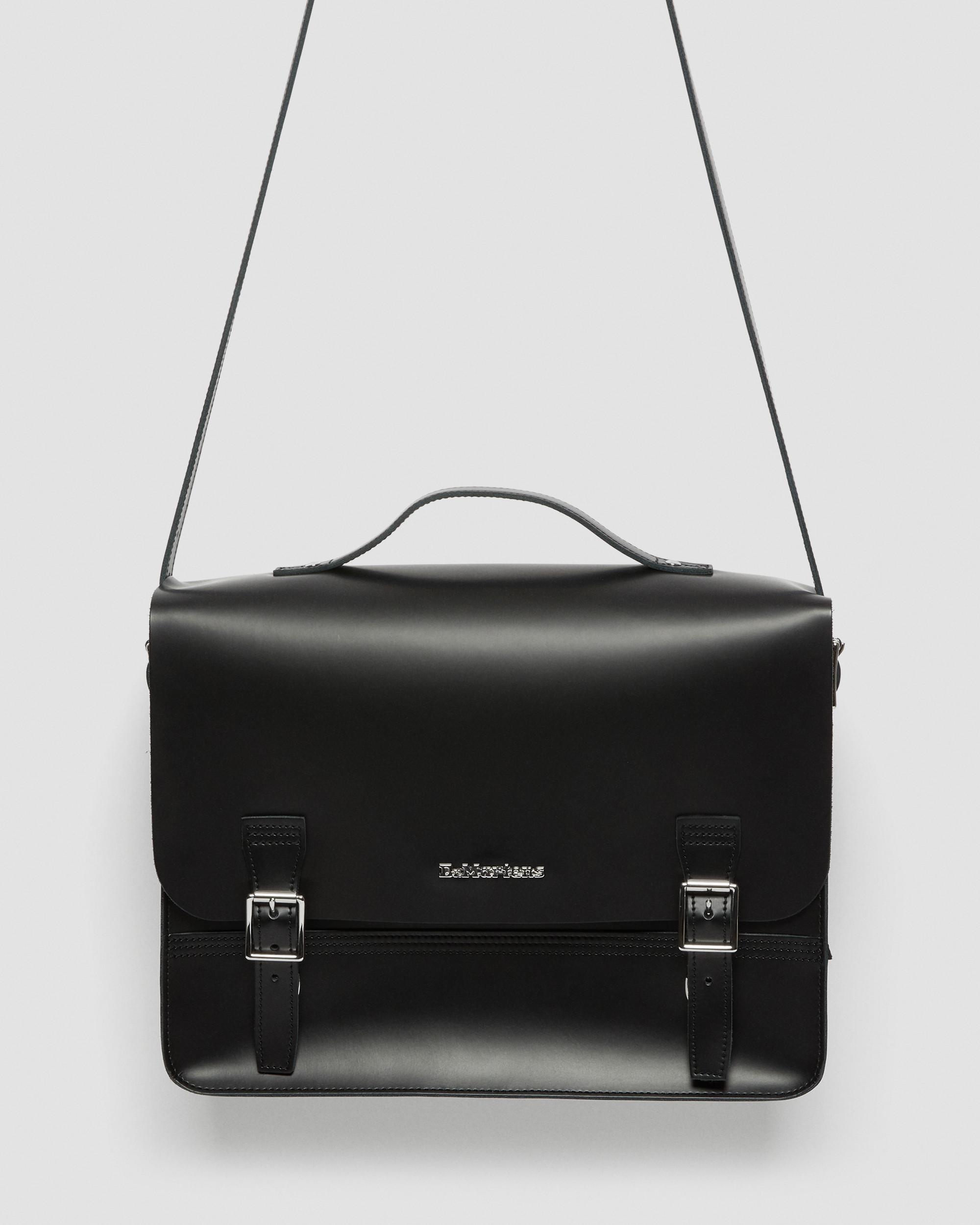 7 Inch Leather Crossbody Bag in Black | Dr. Martens