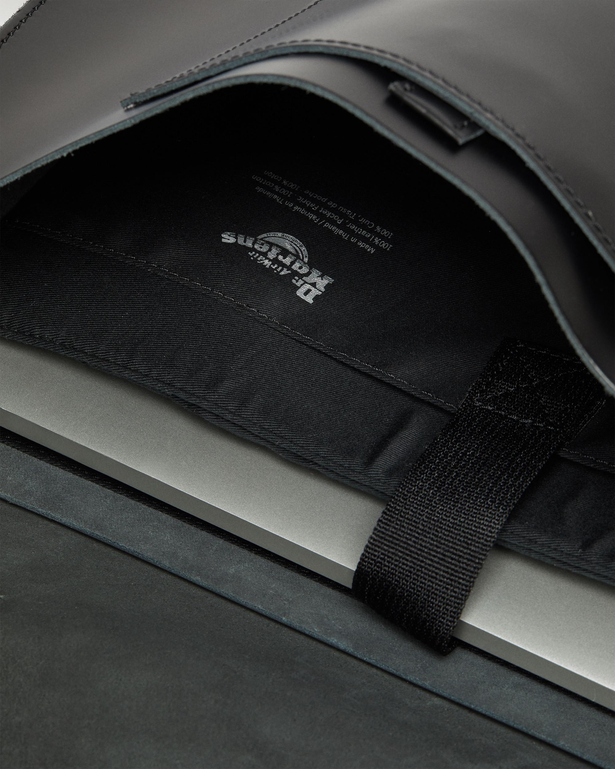 Leather Box Crossbody Messenger Bag in BLACK | Dr. Martens™