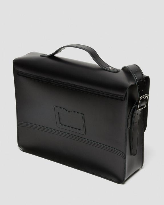 Leather Box Crossbody Messenger Bag in Black | Dr. Martens Leather Box Crossbody Messenger Bag in Black | Dr. Martens
