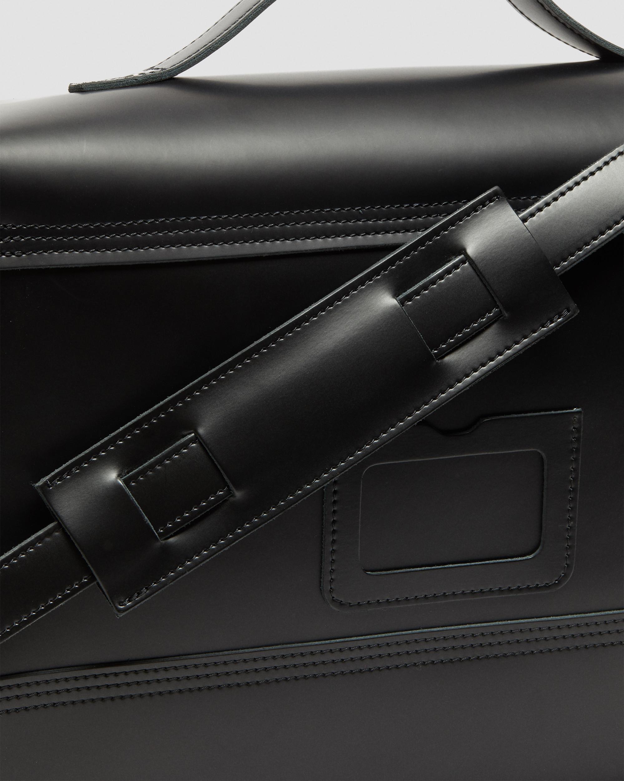 Leather Box Crossbody Messenger Bag in BLACK | Dr. Martens™