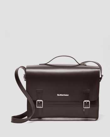 Leather Box Crossbody Messenger Bag