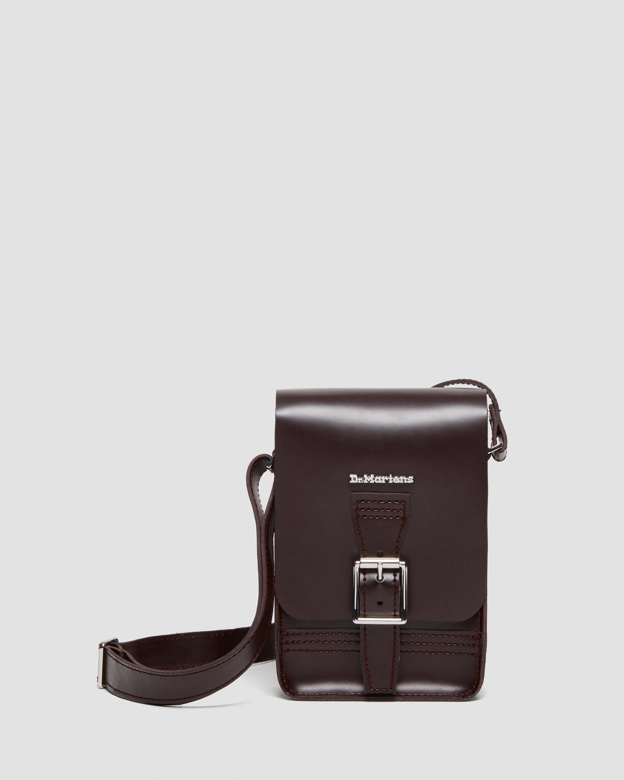 Maroon Leather Mini Crossbody Bag