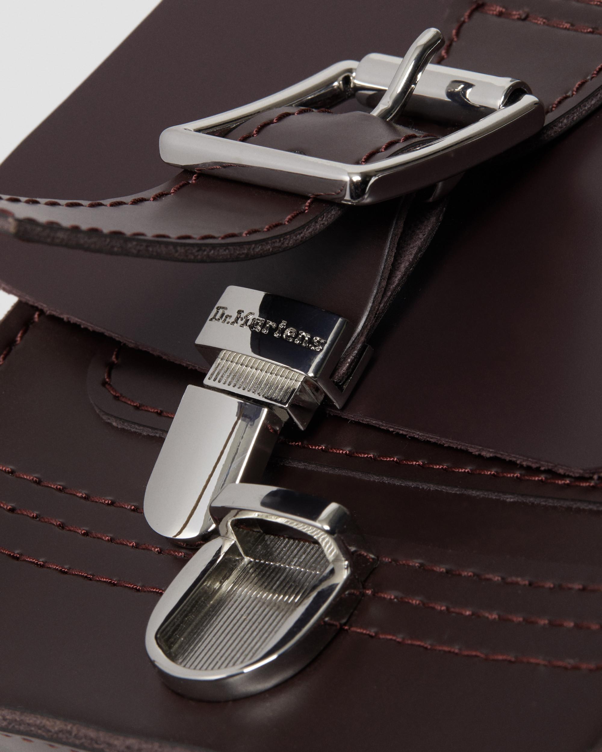 Leather Vertical Crossbody Bag in BURGUNDY | Dr. Martens™