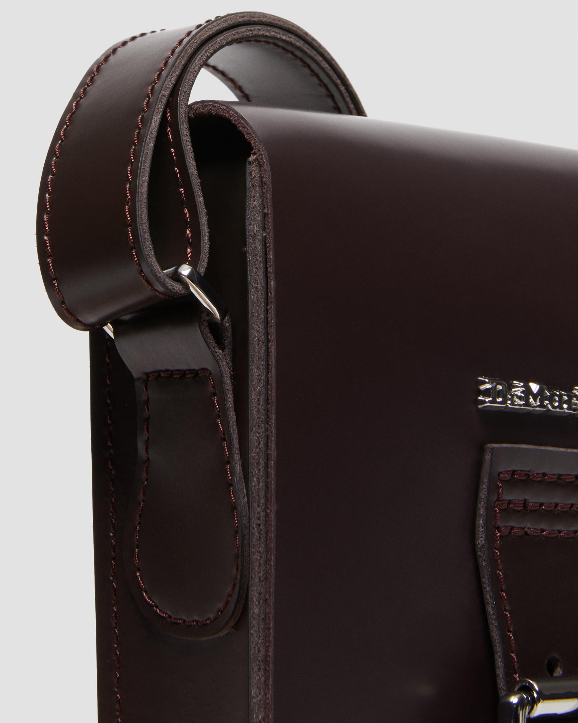 Leather Vertical Crossbody Bag in BURGUNDY | Dr. Martens™