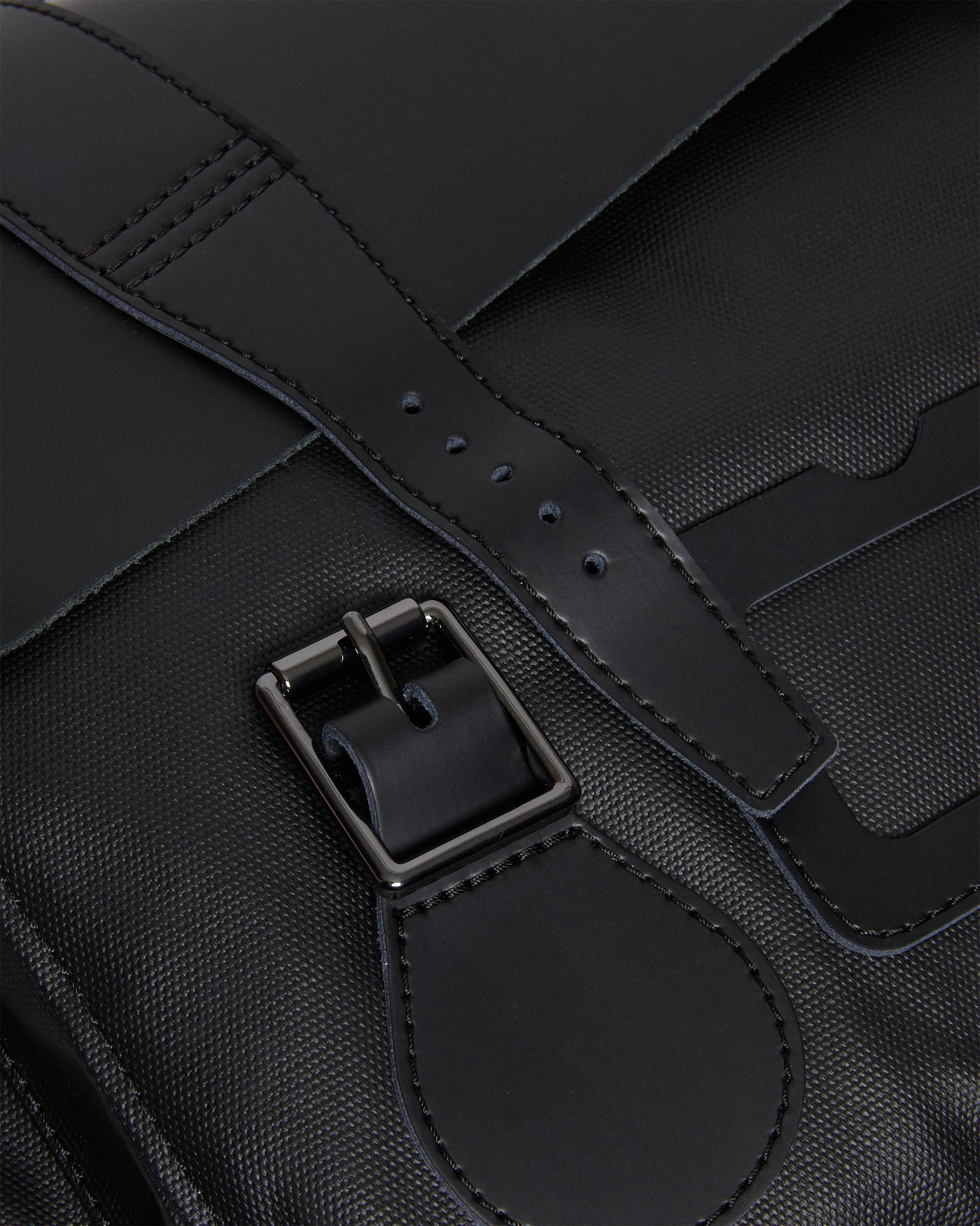 Leather & Canvas Messenger Bag in BLACK | Dr. Martens™