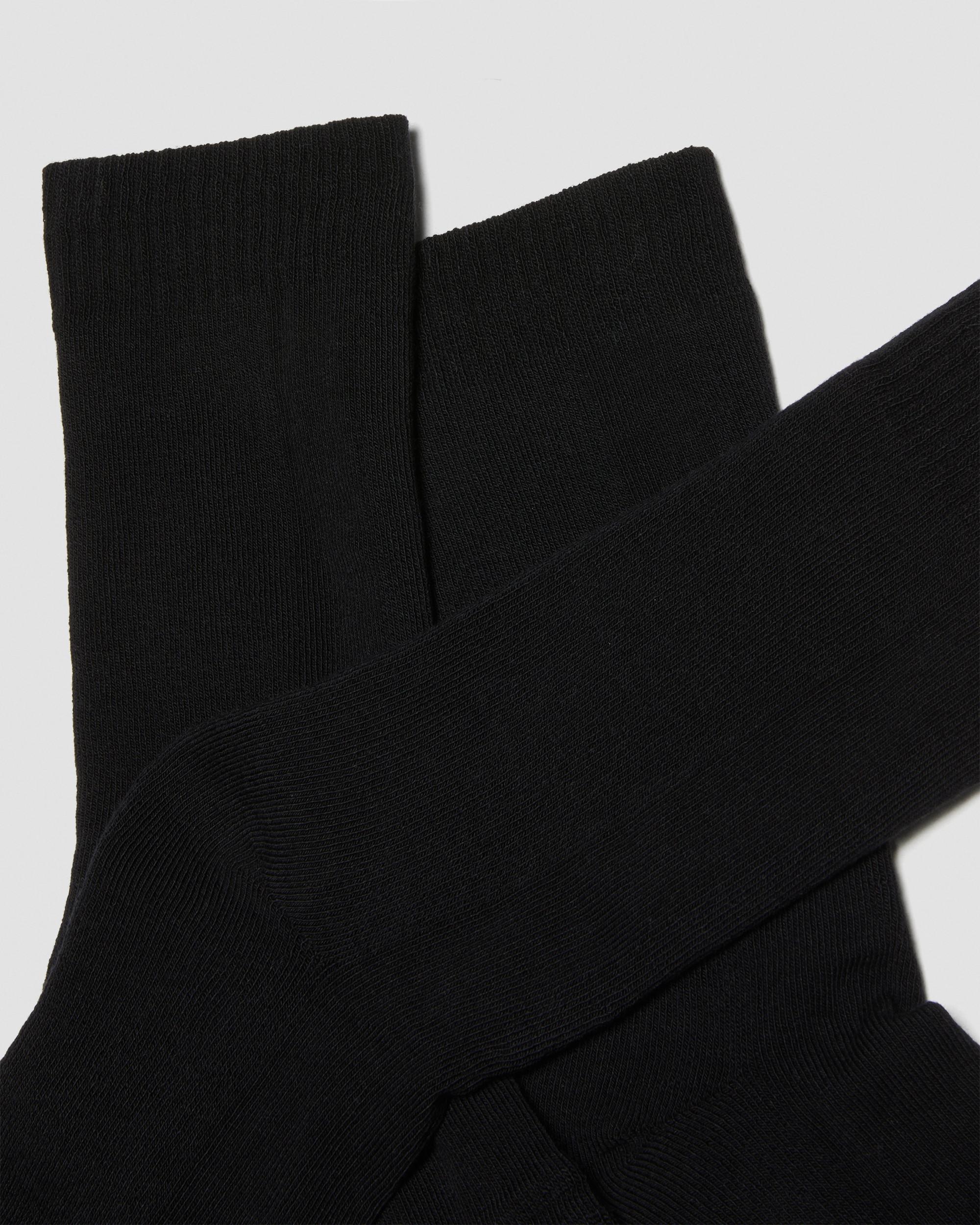 Double Doc Organic Cotton Blend 3-Pack Socks in Black | Dr. Martens