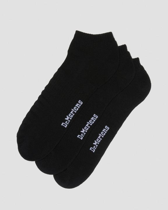 Double Doc Organic Cotton Blend Short 3-Pack Socks in Black | Dr. Martens
