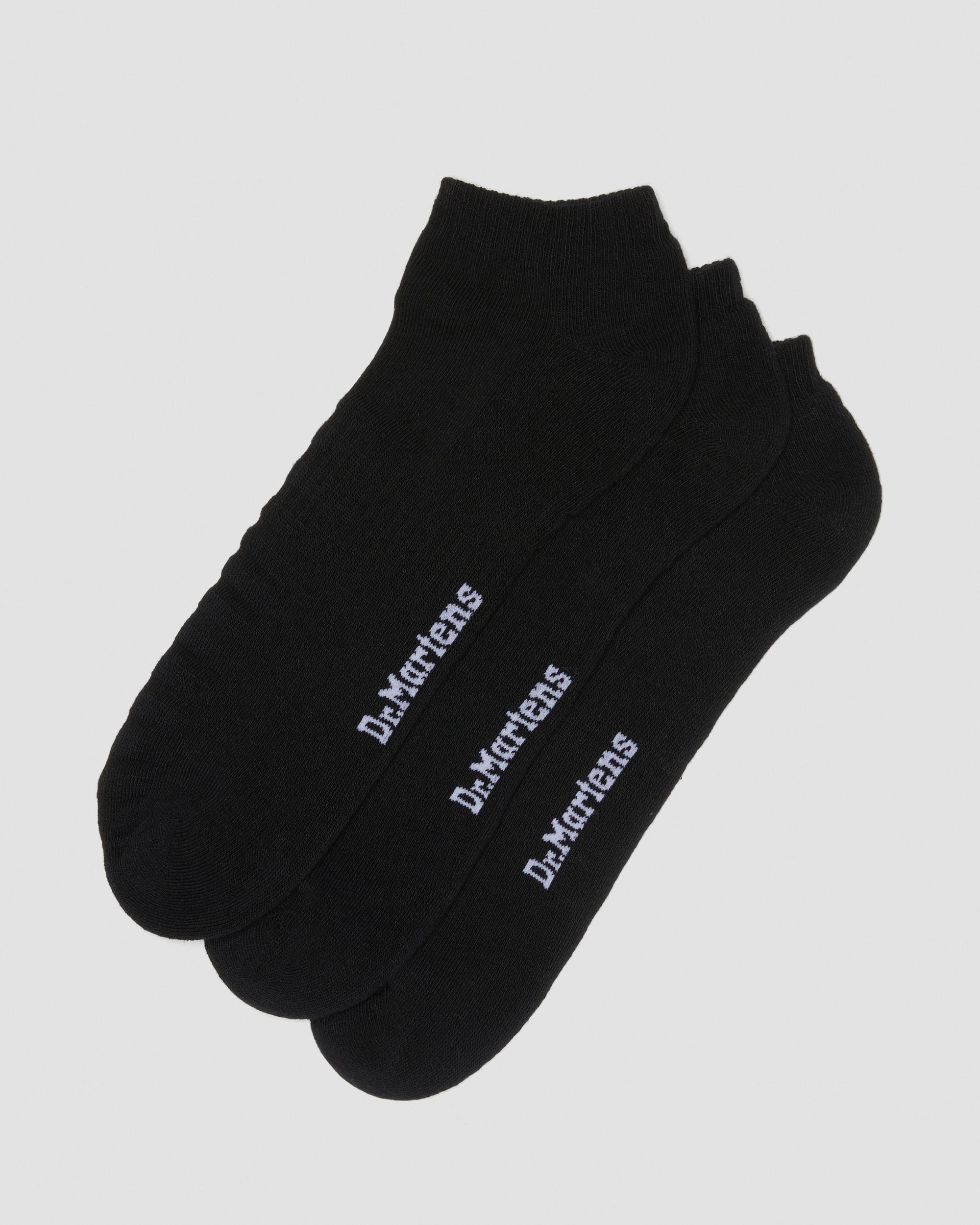Double Doc Organic Cotton Blend Short 3-Pack Socks in Black