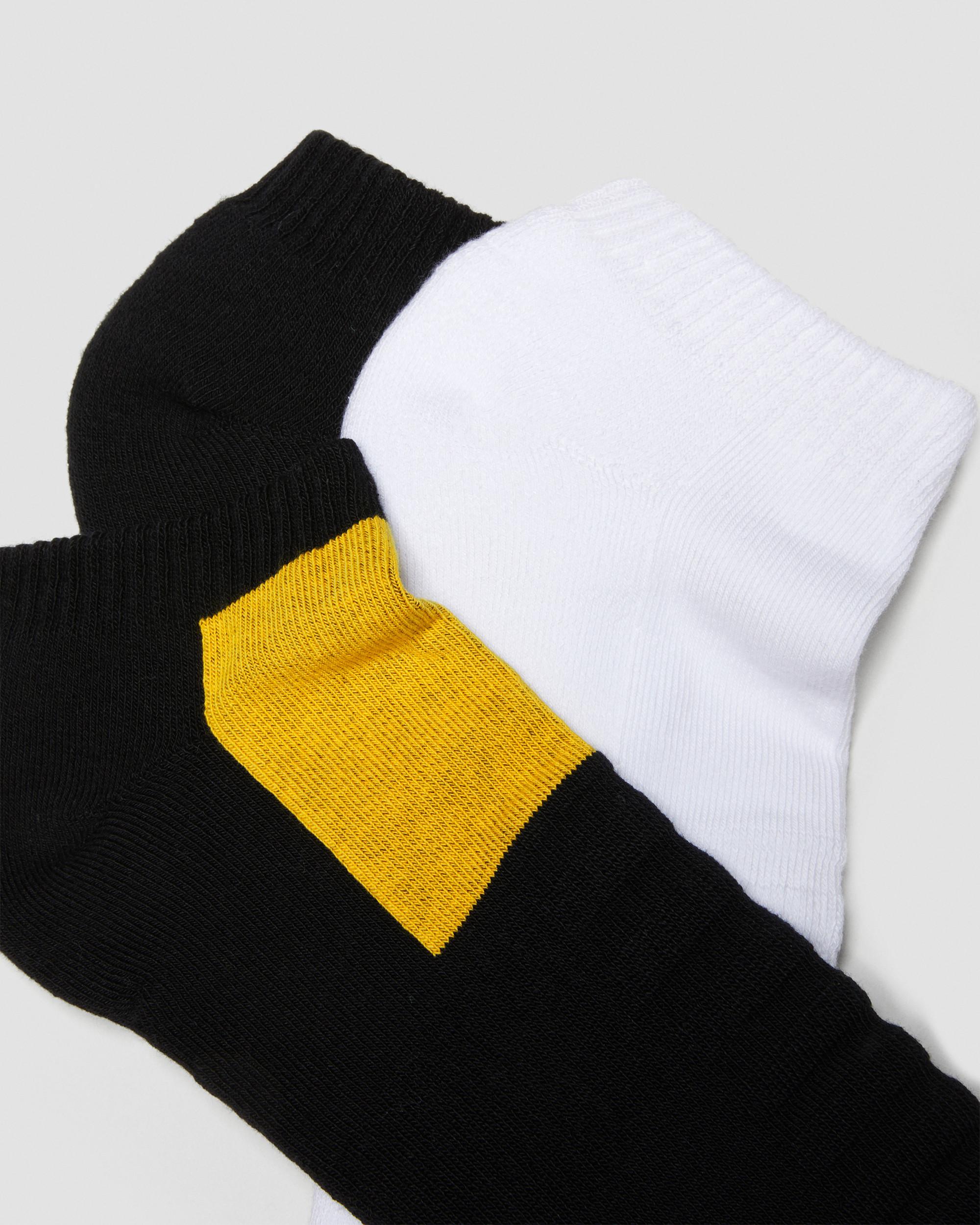 Double Doc 3-Pack Cotton Blend Socks in Black | Dr. Martens