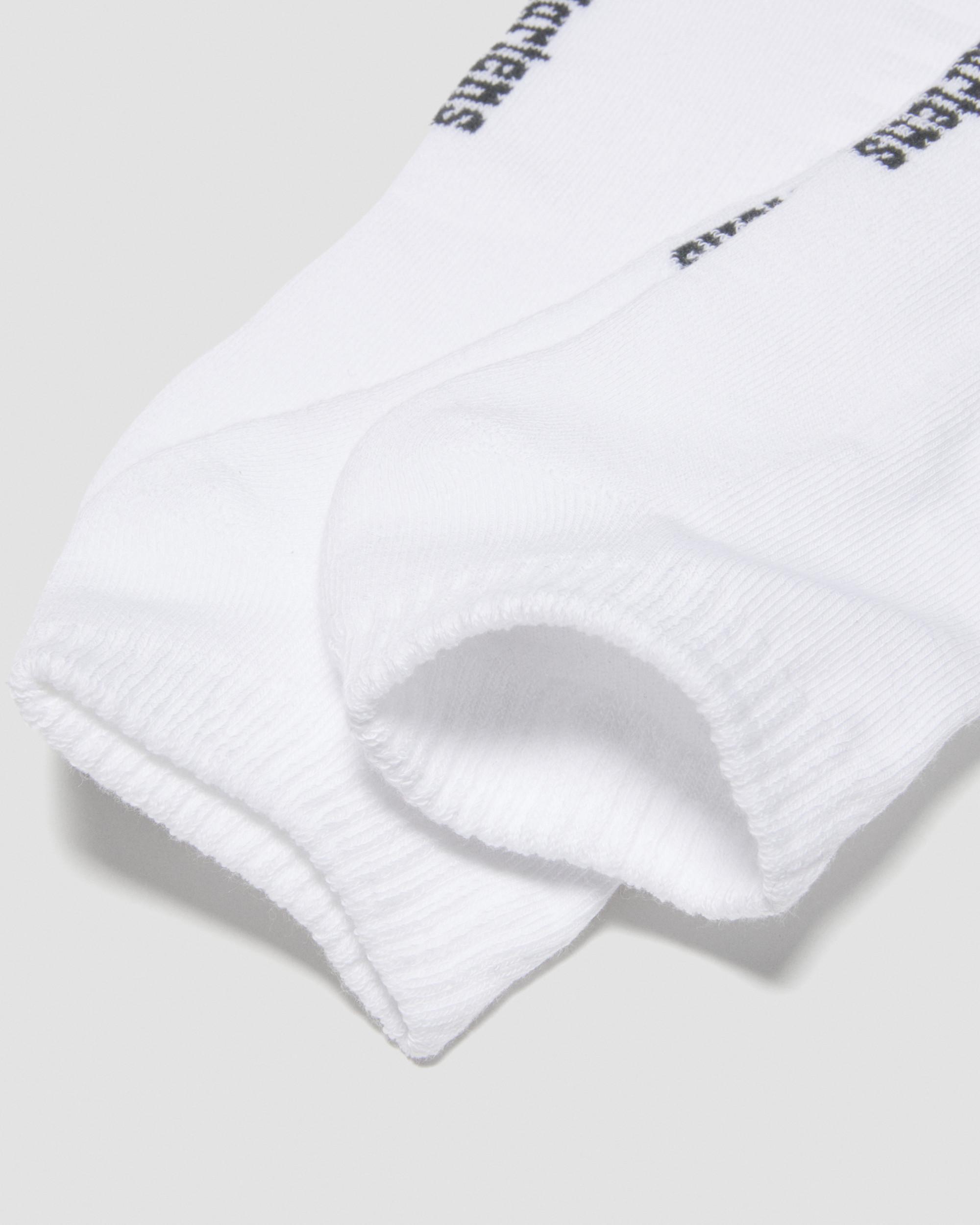 Double Doc Organic Cotton Blend Short 3-Pack Socks in White