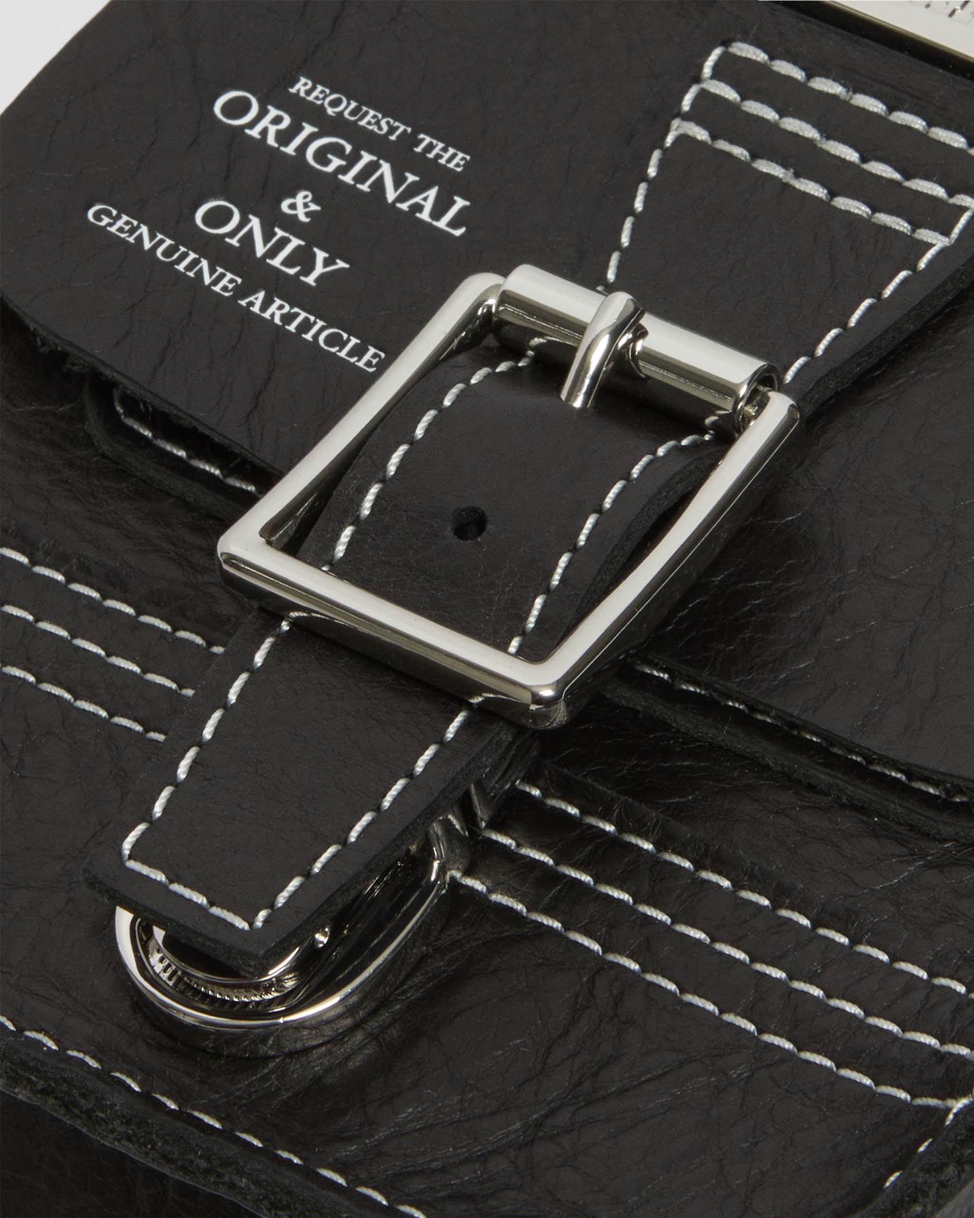 Overdrive Leather Vertical Crossbody Bag in BLACK | Dr. Martens™
