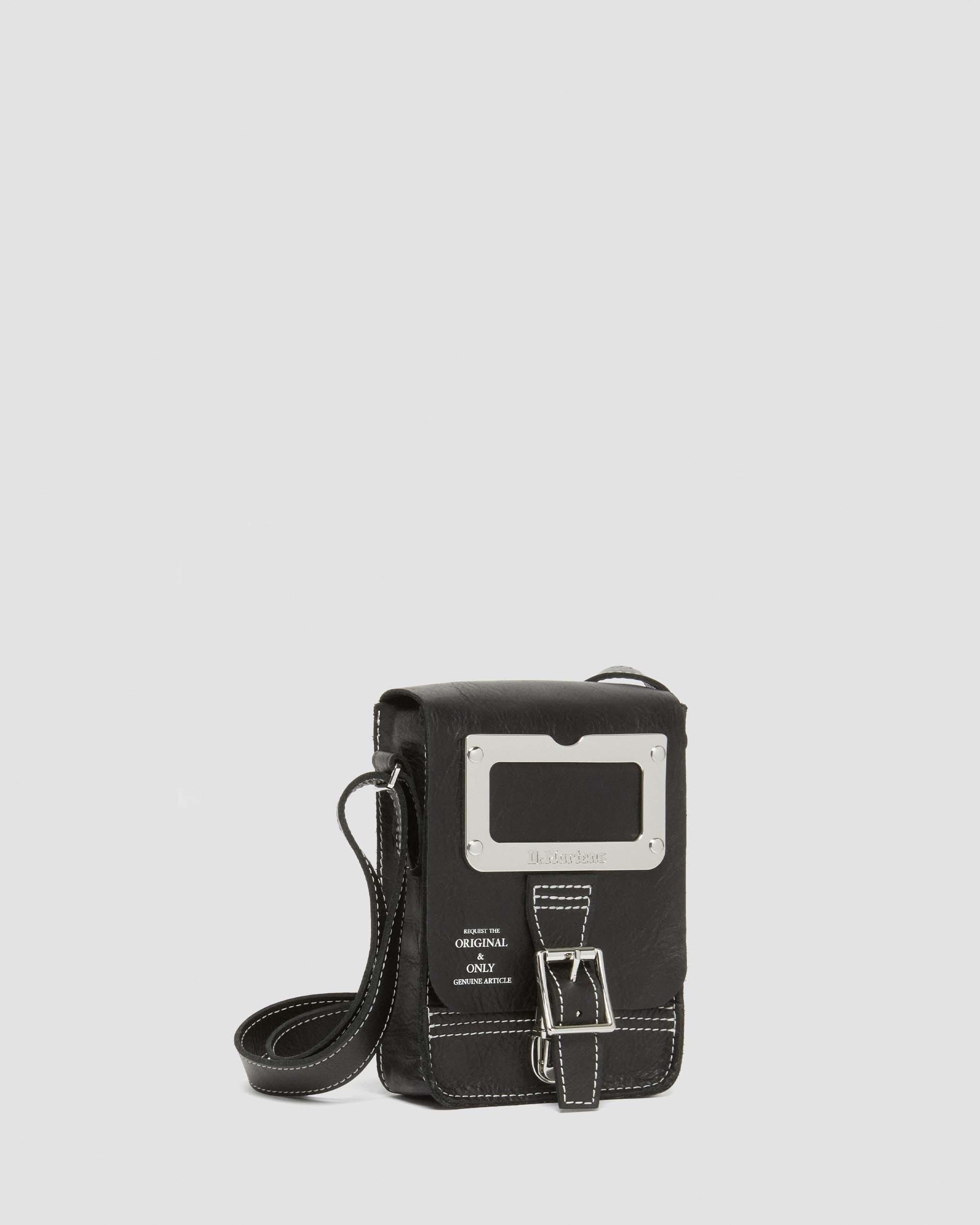 Overdrive Leather Vertical Crossbody Bag in BLACK | Dr. Martens™